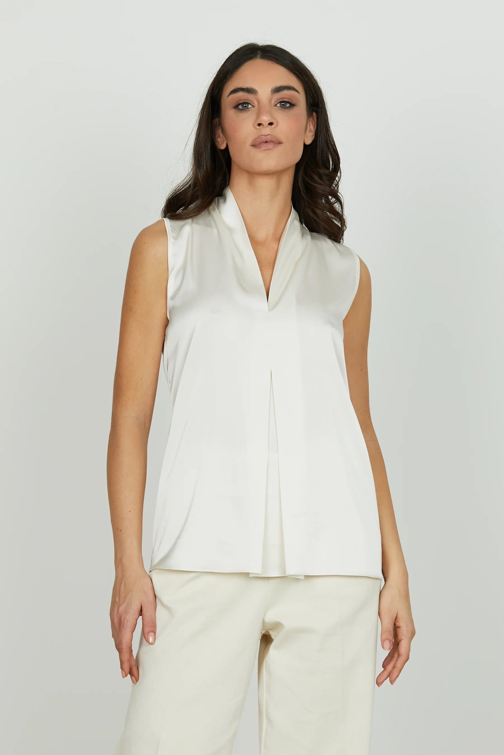 Blusa DOCEO s/m con colletto più pieghe RELISH