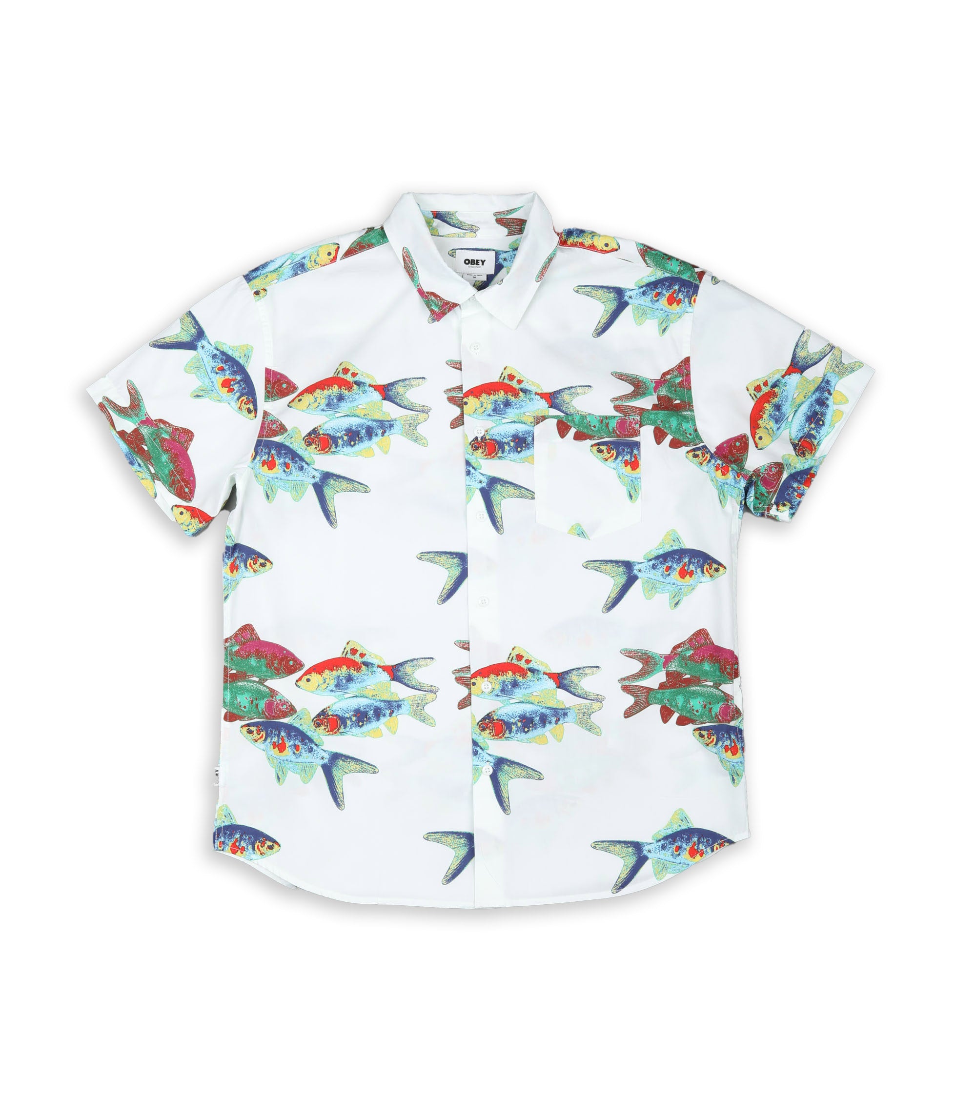 Camicia Obey Fishbowl Woven Bianco