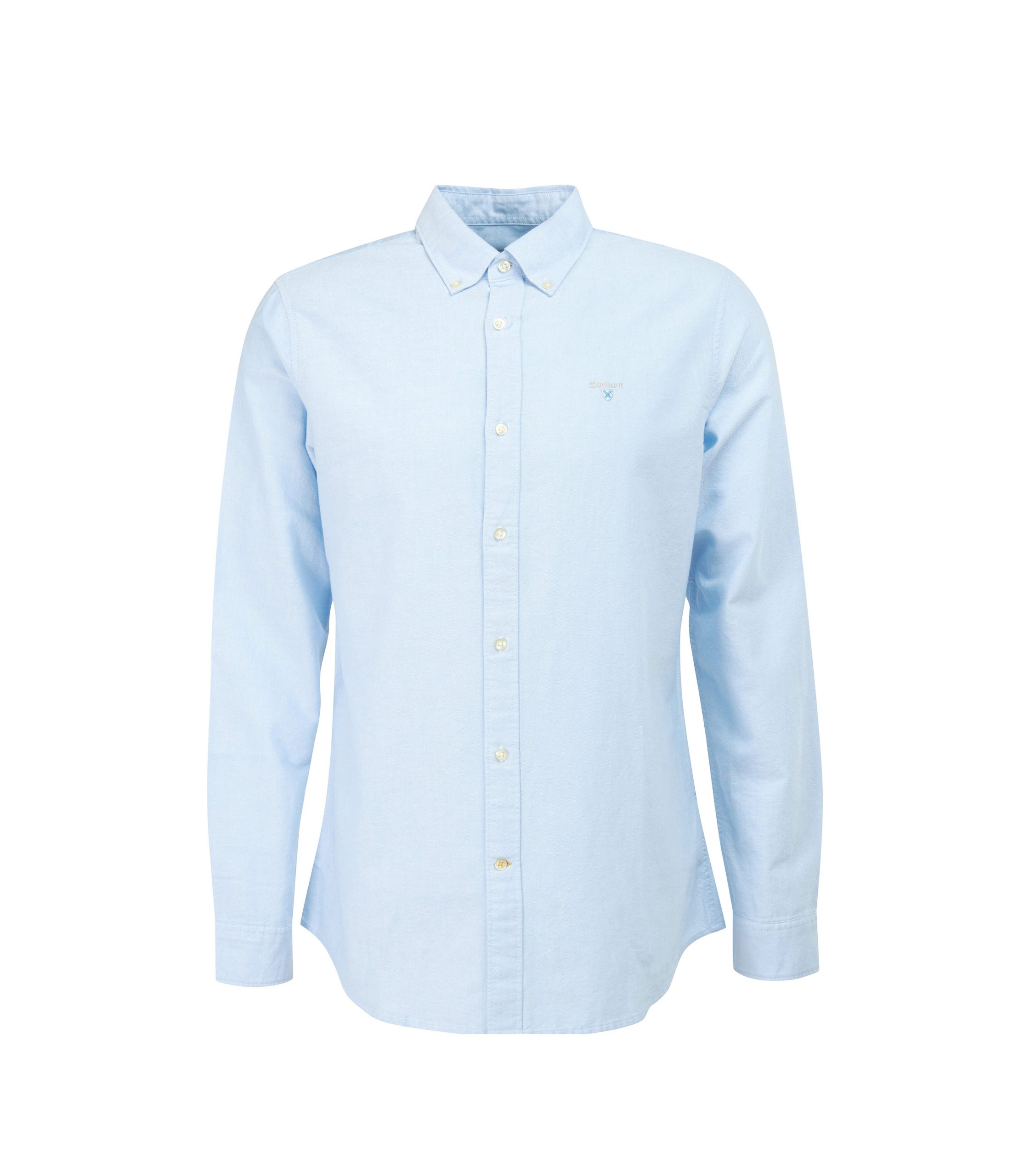 Camicia Barbour Oxford Celeste Uomo