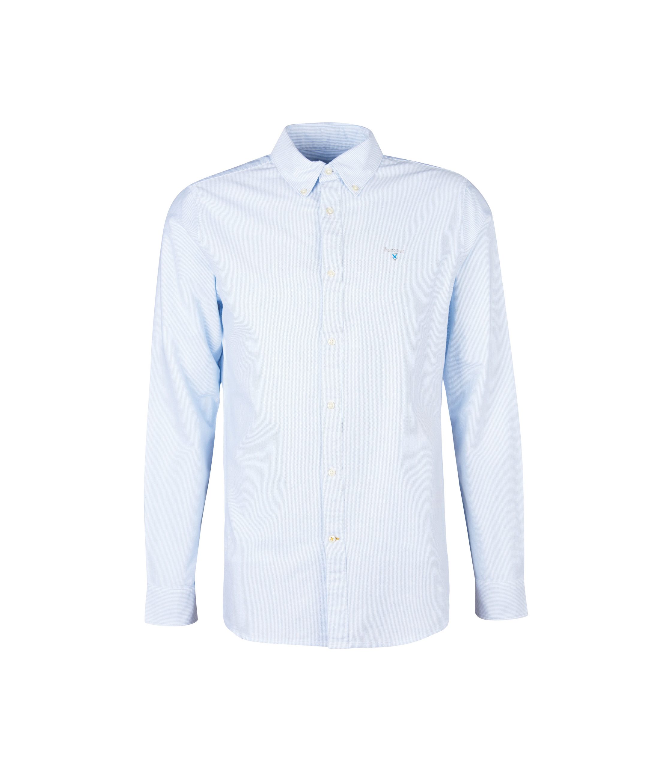 Camicia Barbour Rigata Celeste Uomo