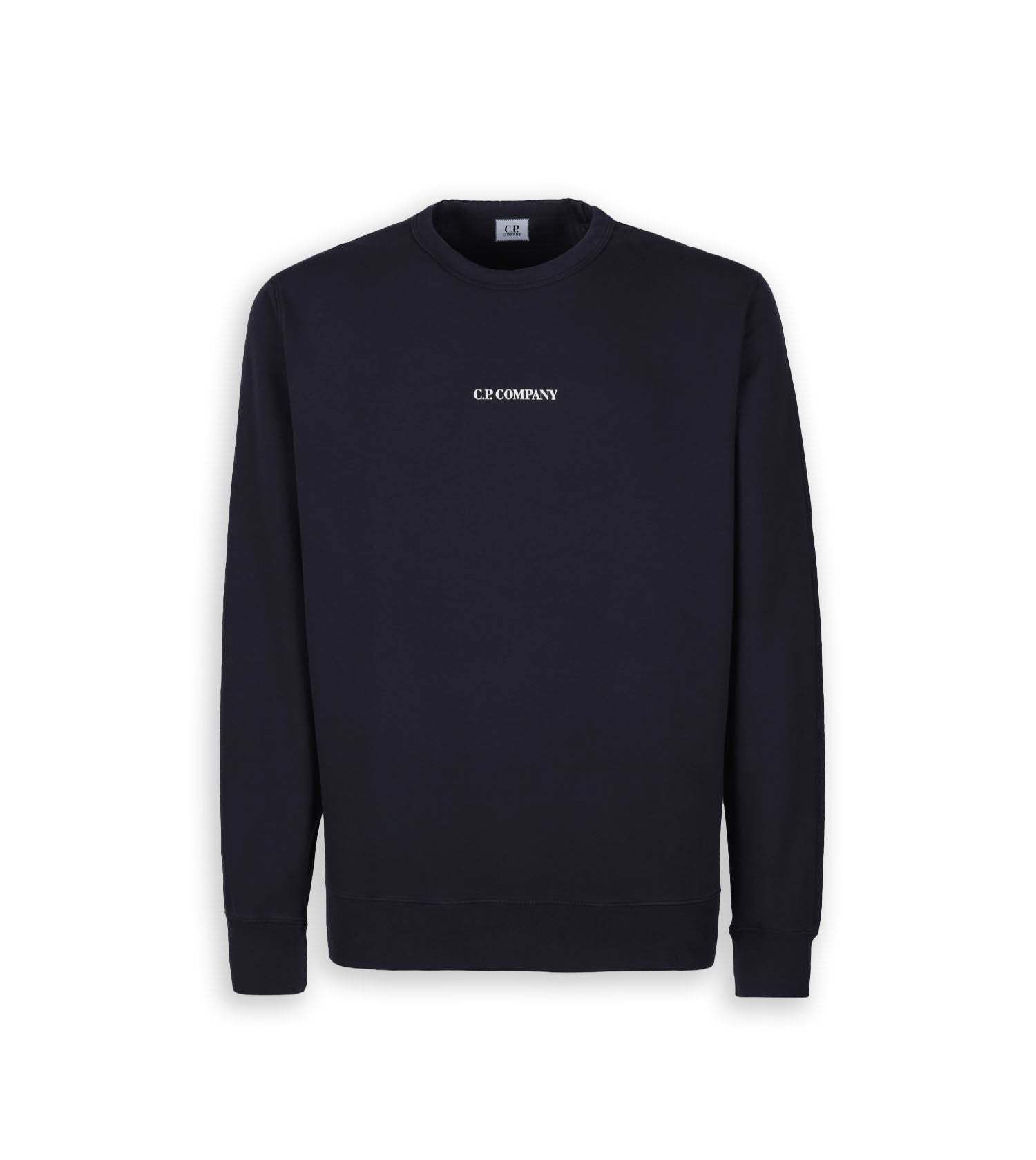 Felpa Girocollo C.P. Company Logo Blu Uomo