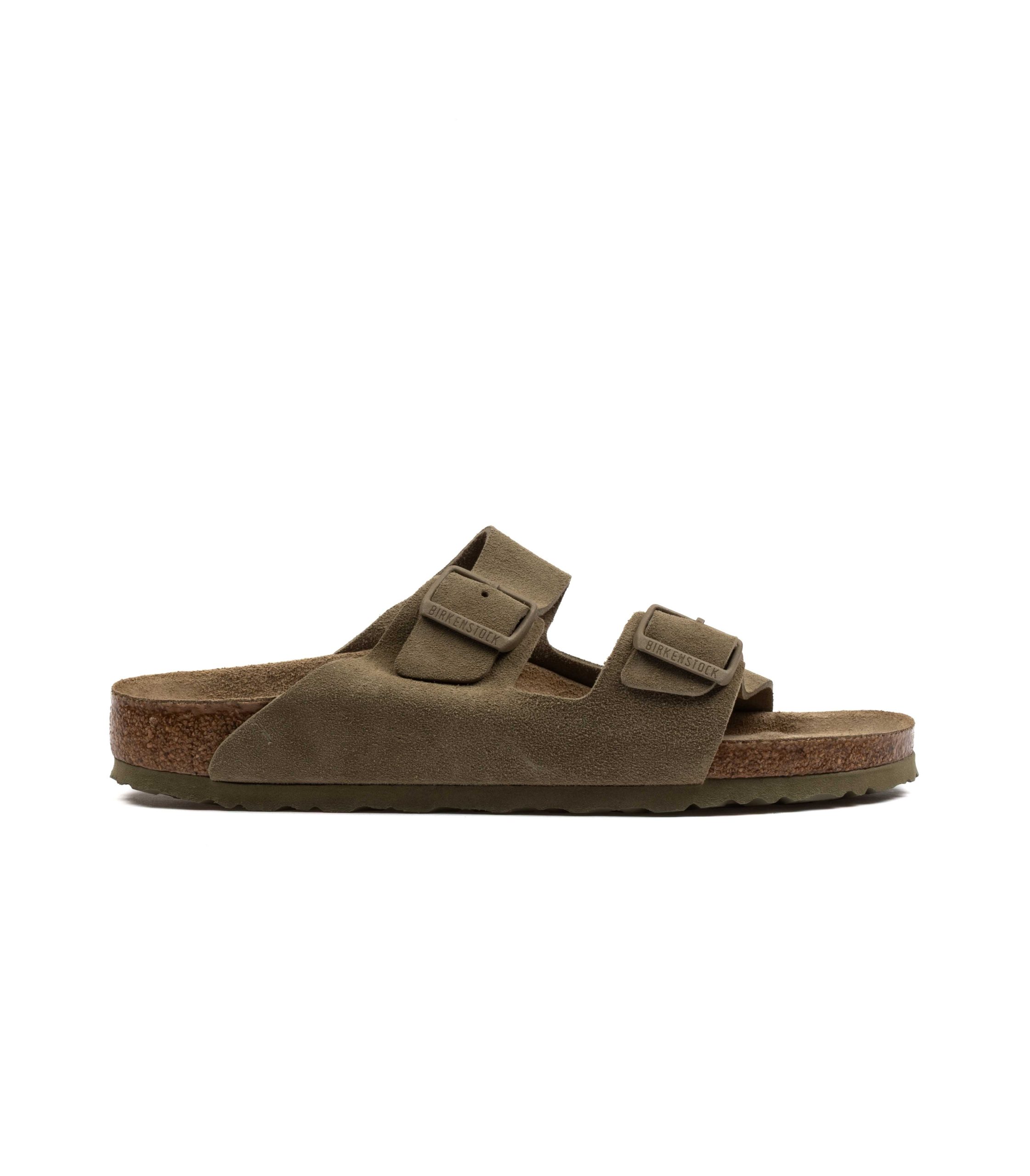 Birkenstock Arizona Pelle Suede Faded Khaki