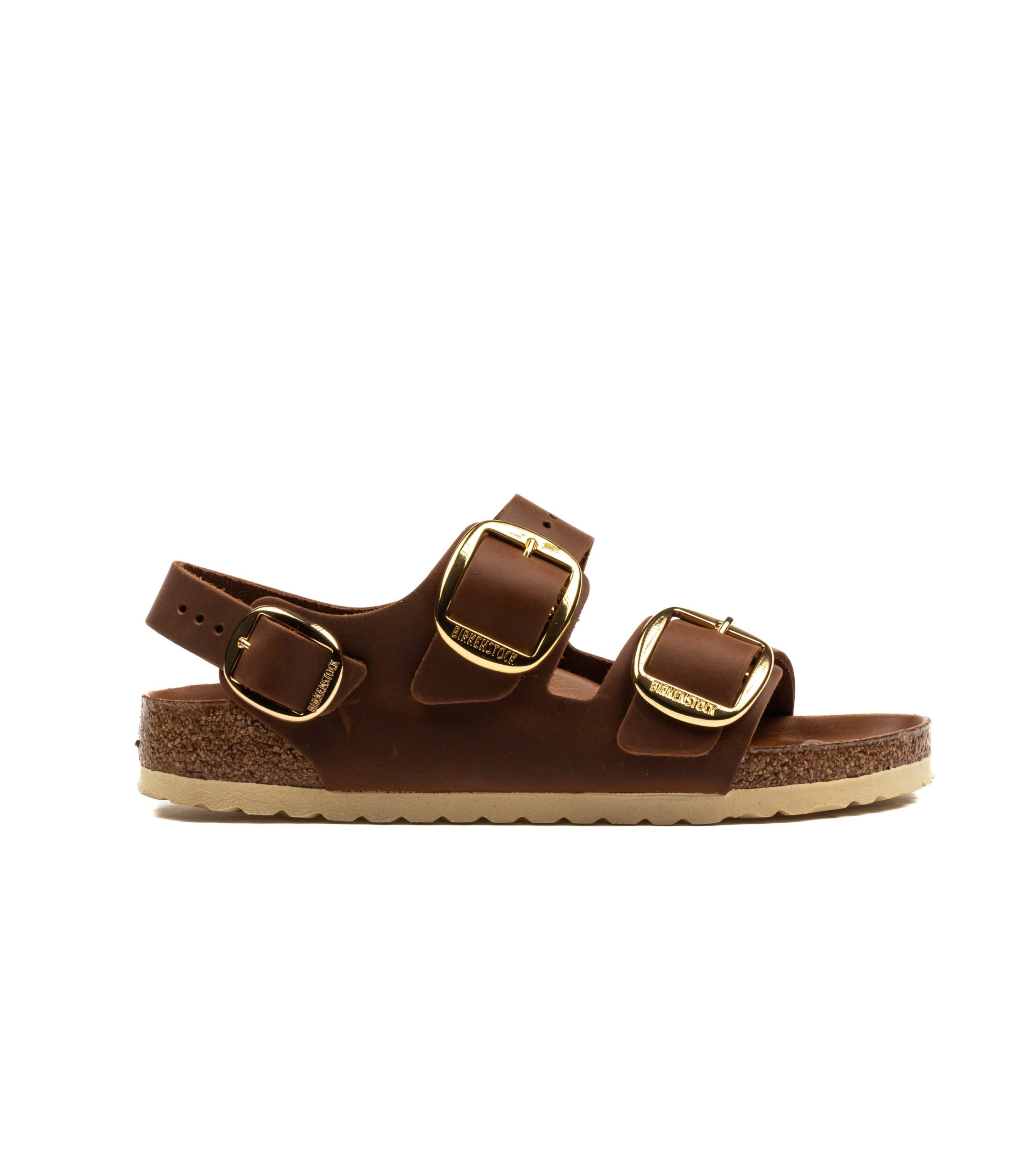 Birkenstock Milano Oiled Big Buckle Cognac