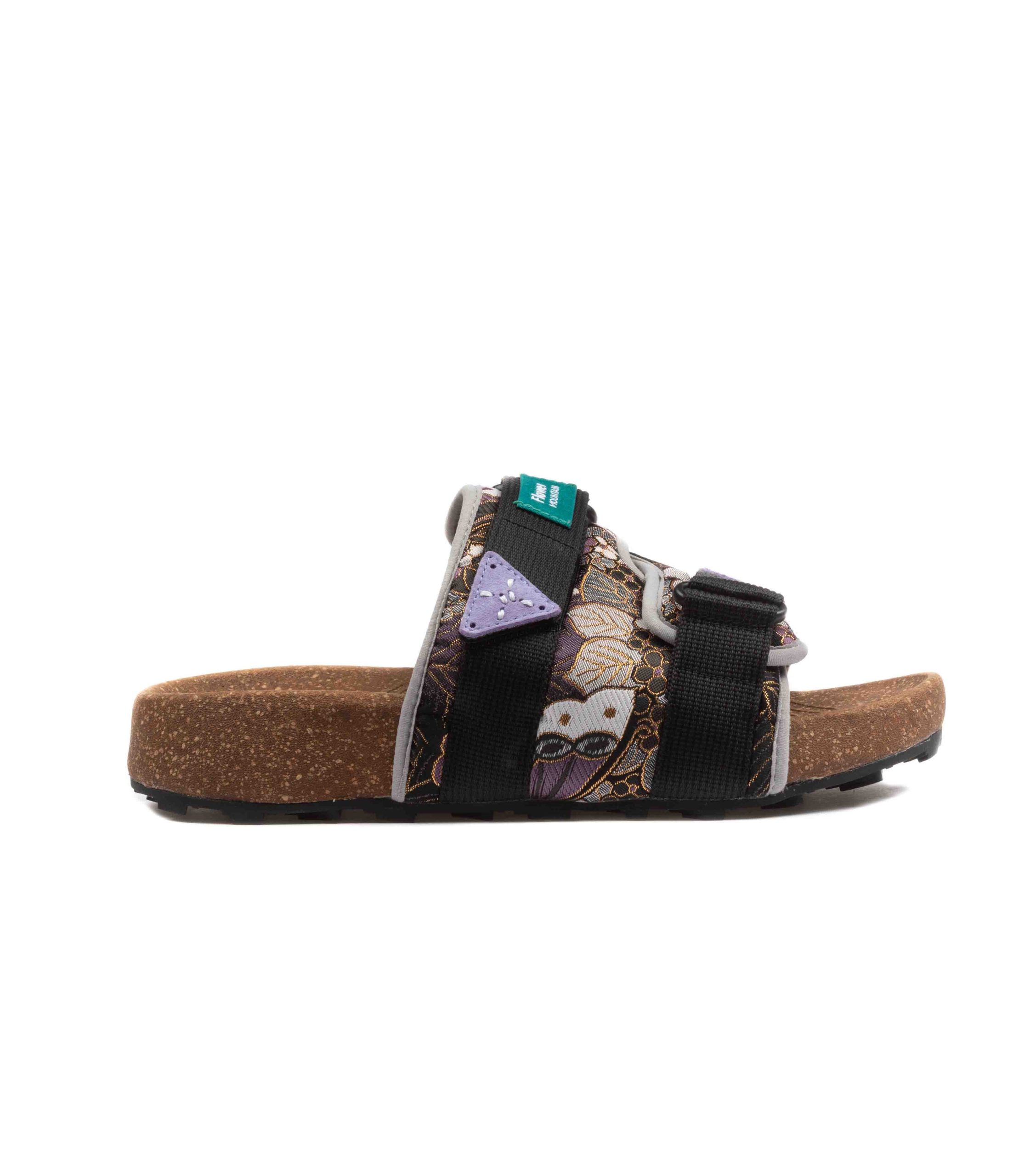 Flower Mountain Niwa Slipper Uni.Nishijin-Ori Suede