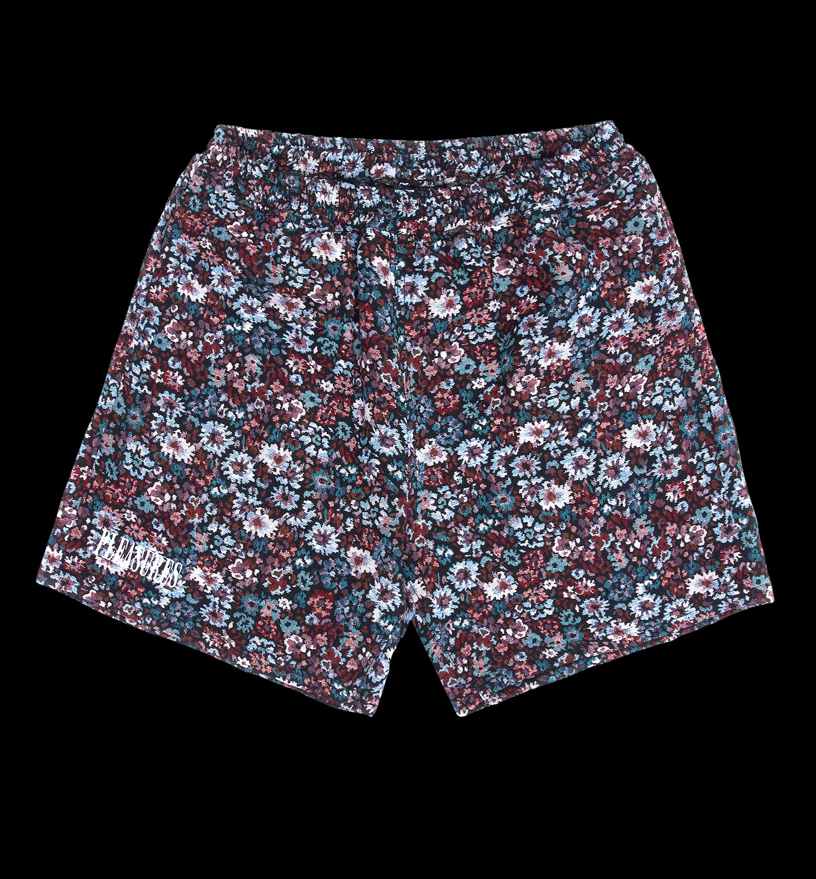 Pleasures Black Quitter Floral Shorts Black Uomo