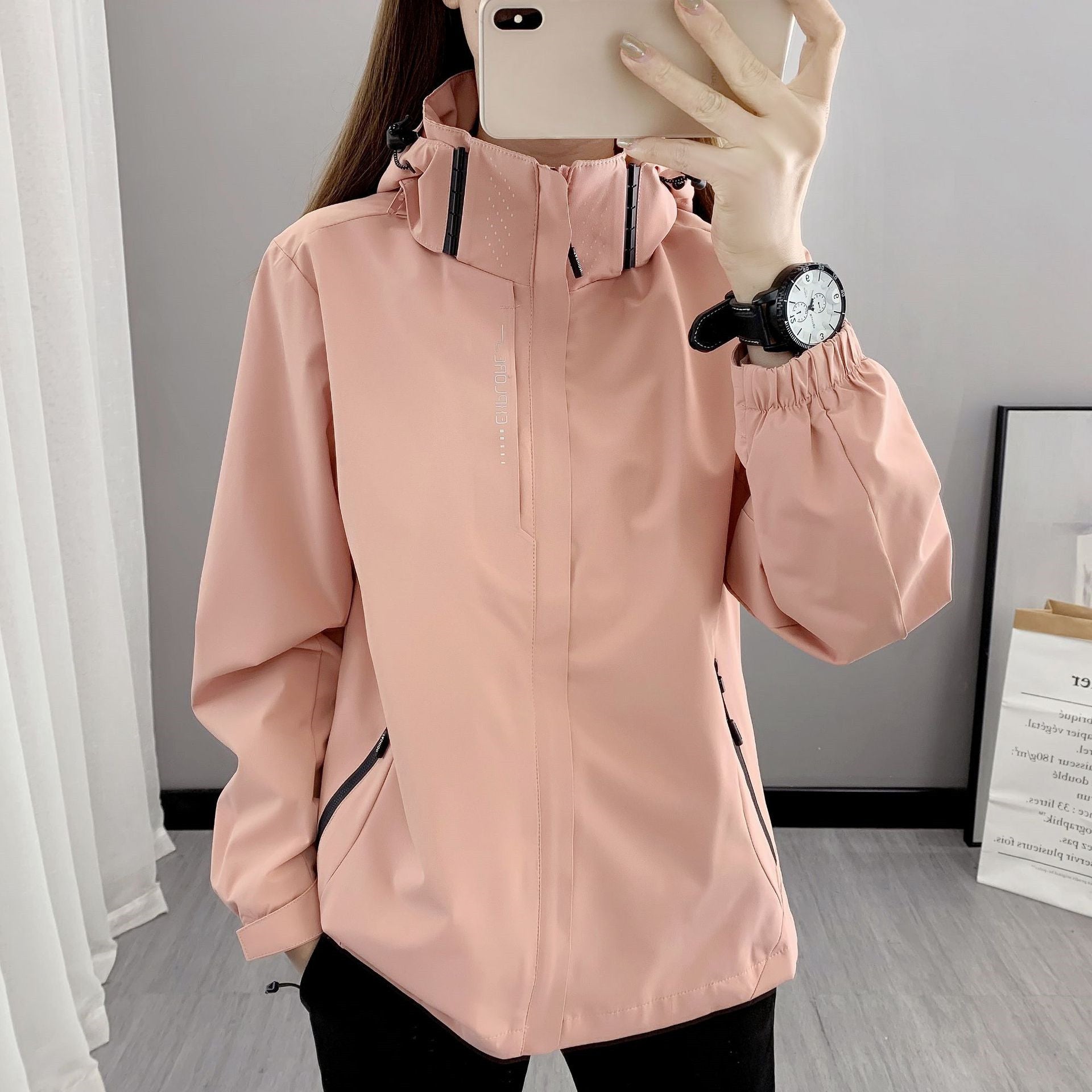 Giacca sportiva traspirante impermeabile anti vento da donna