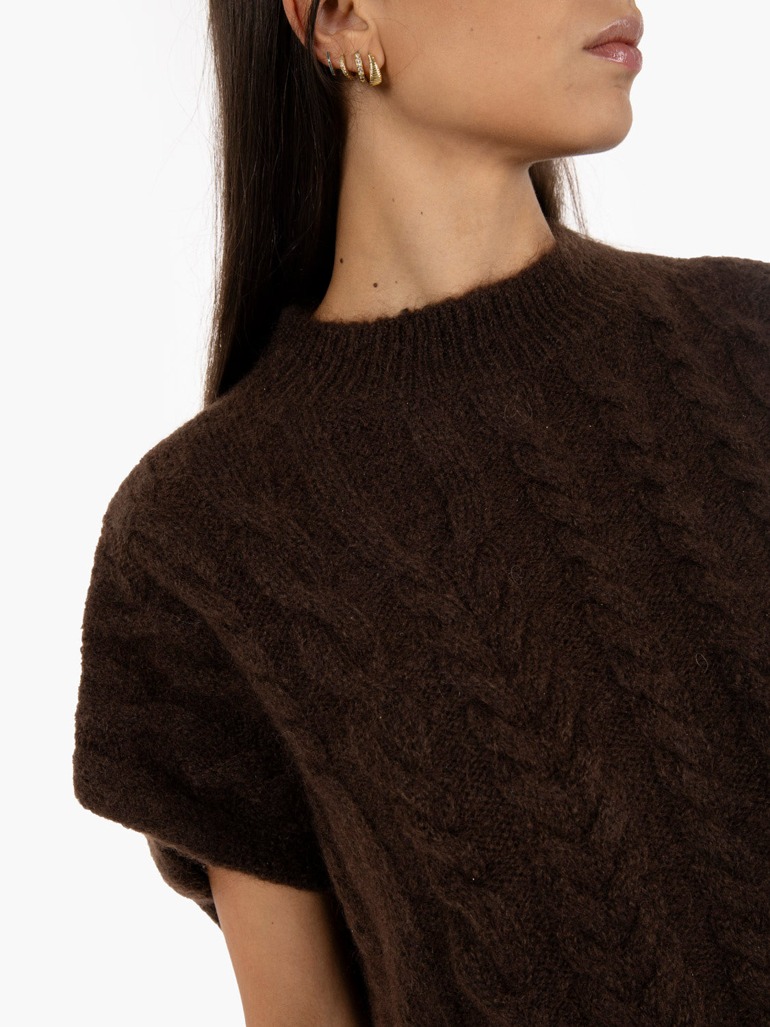 Gilet super mohair choco