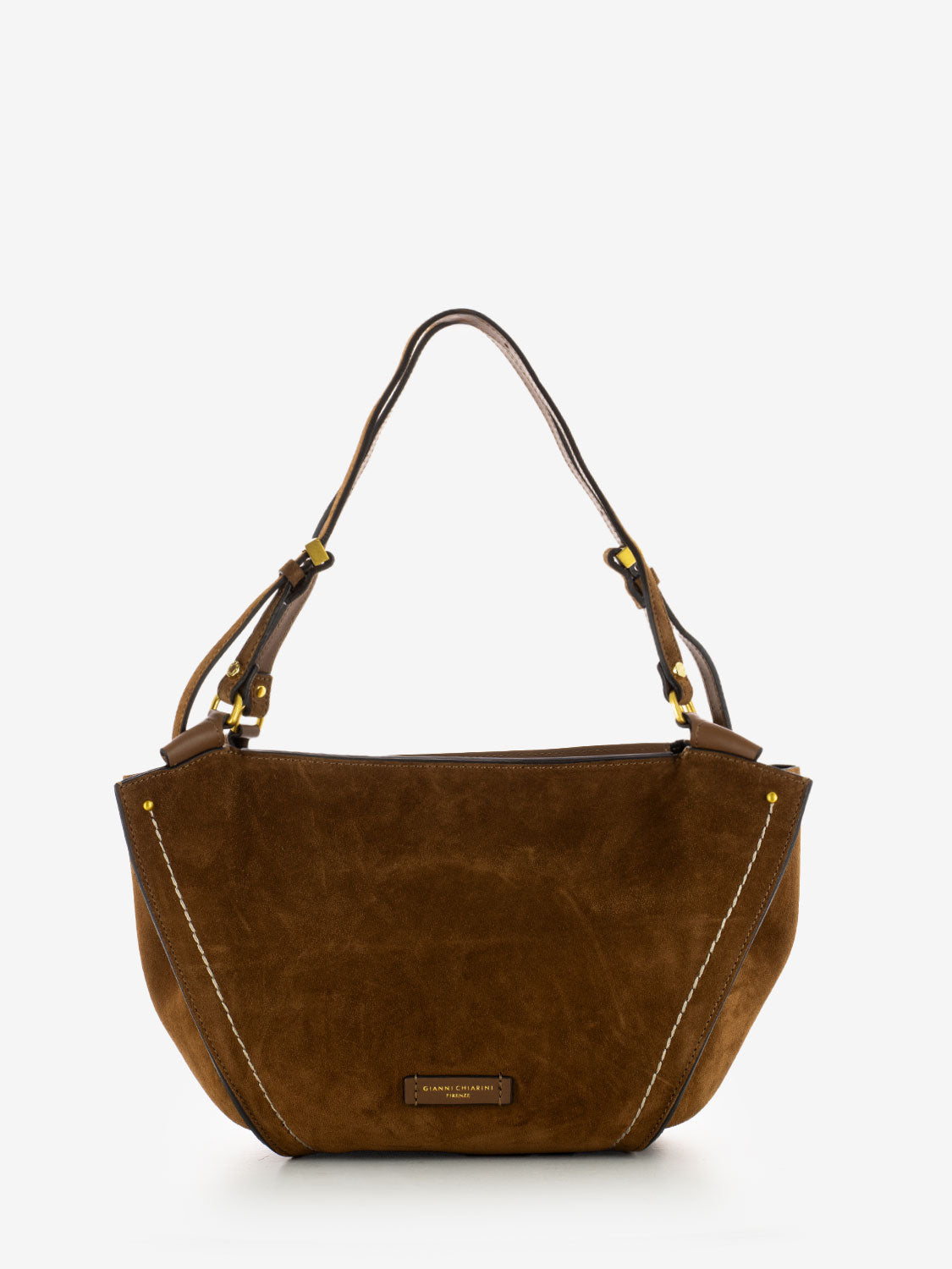 Borsa Bloom in pelle cognac