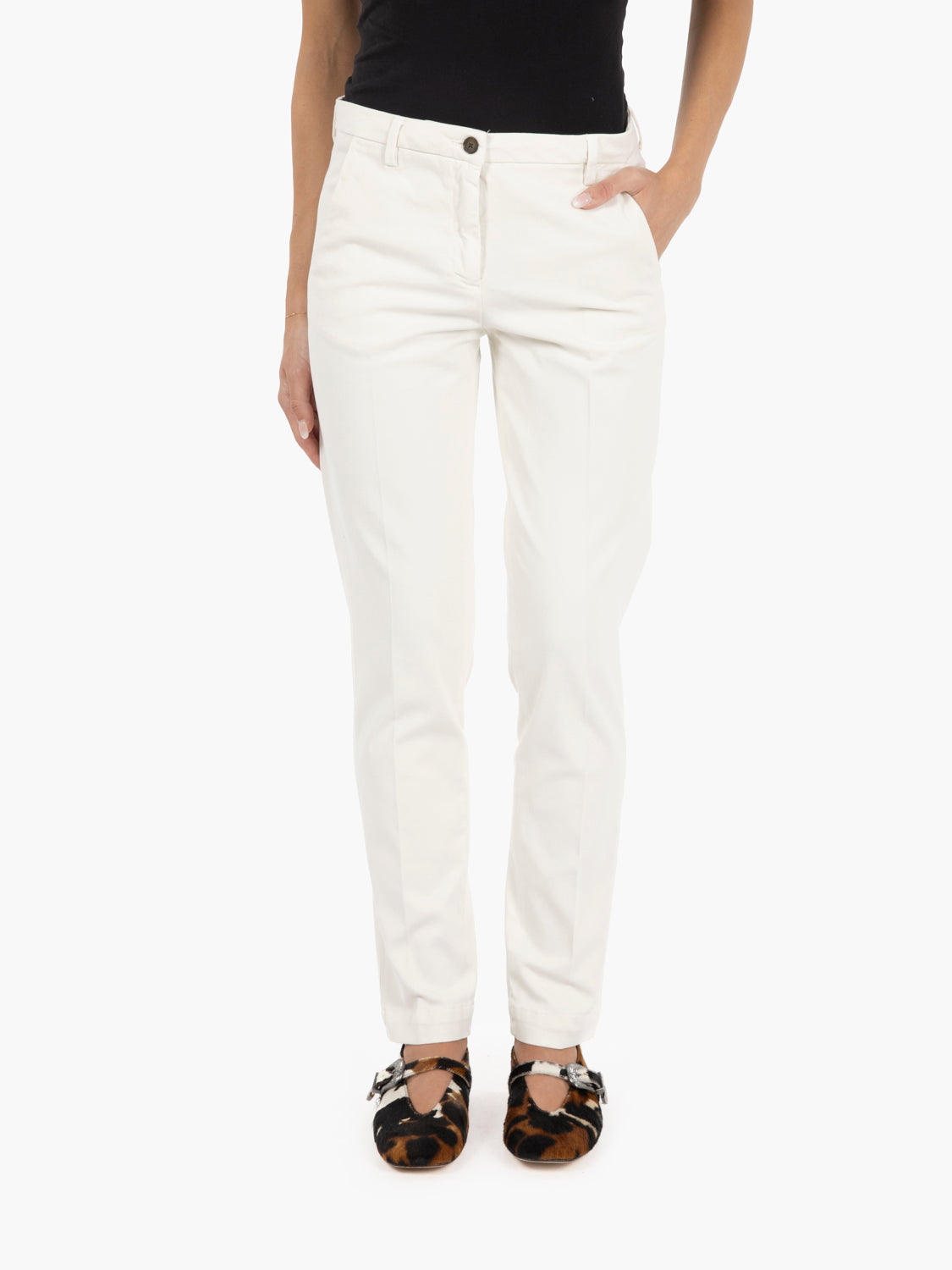 Pantaloni a sigaretta Nicole beige