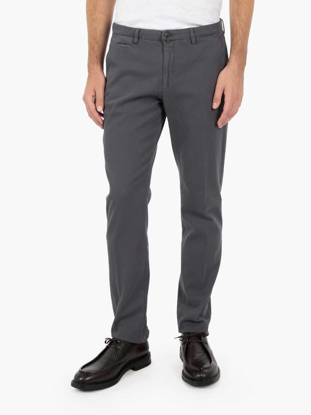 Pantaloni basic grigio medio