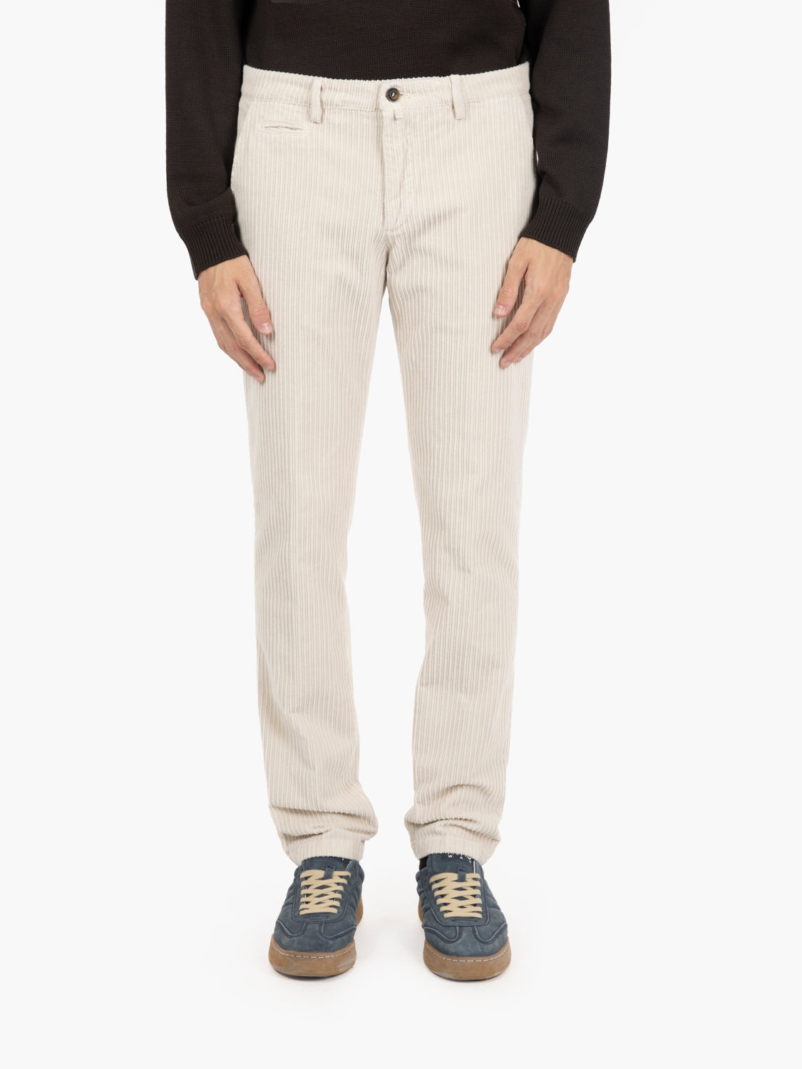 Pantaloni BG05 in cotone a coste lino