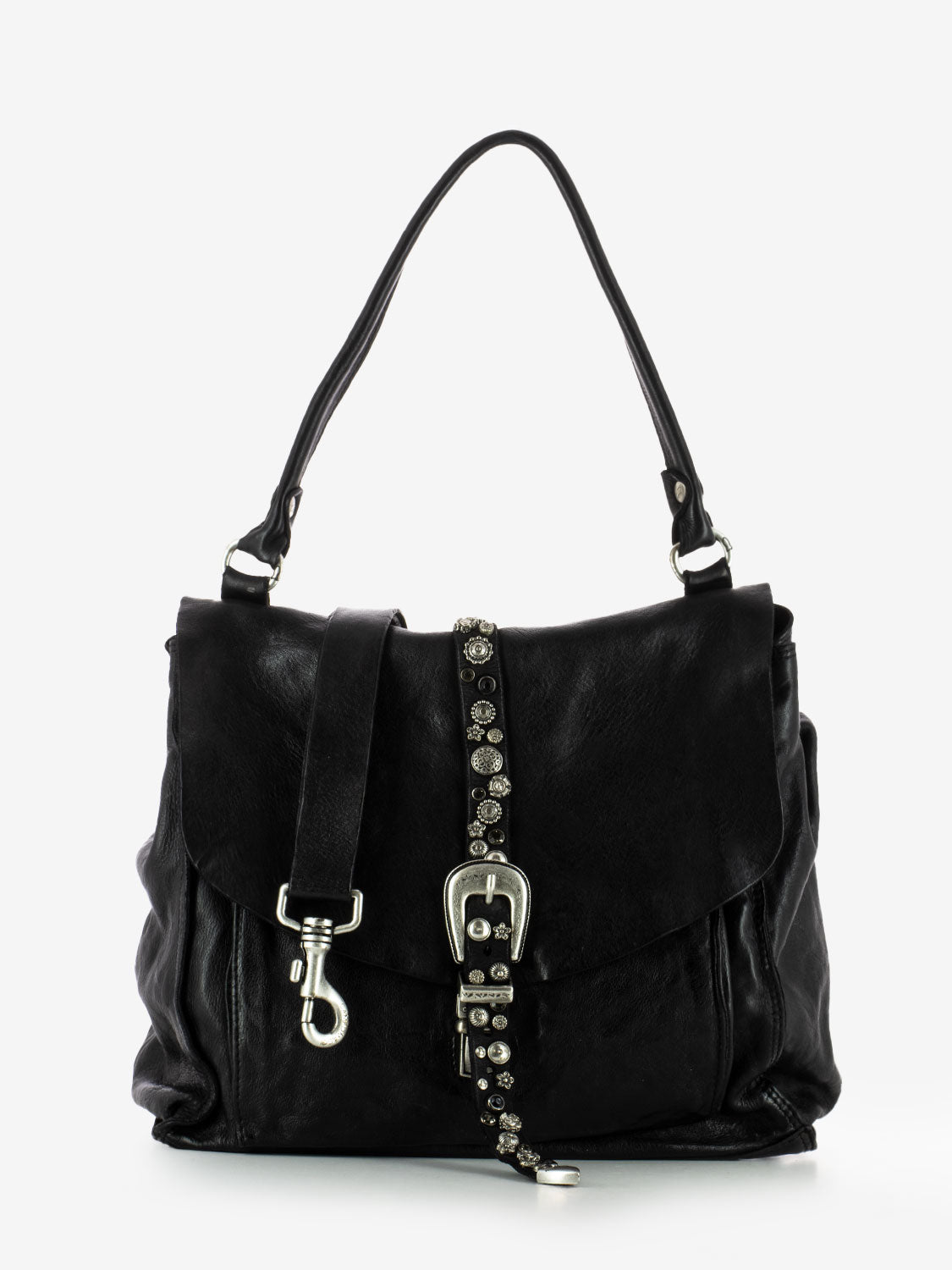 Borsa in pelle Emilia nera