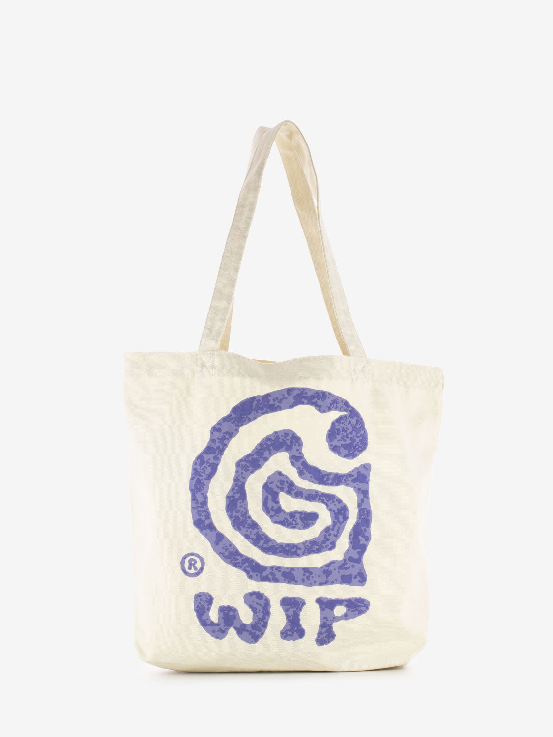 Canvas graphic tote helix print natural