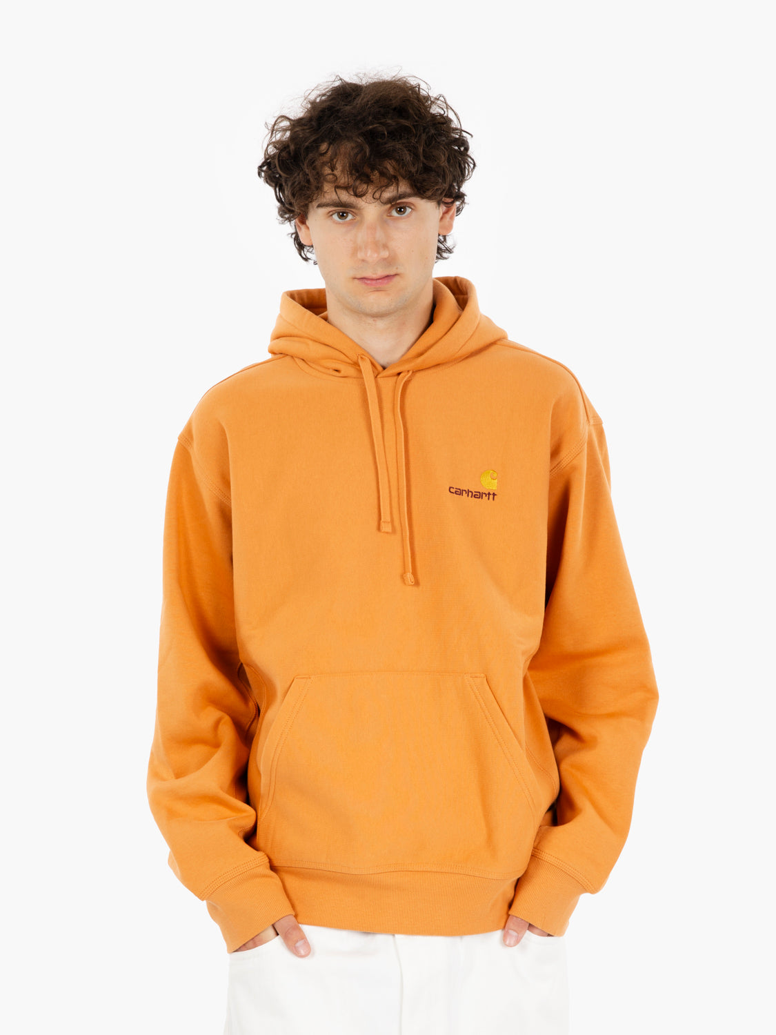 Hooded American Script sweat redhaven