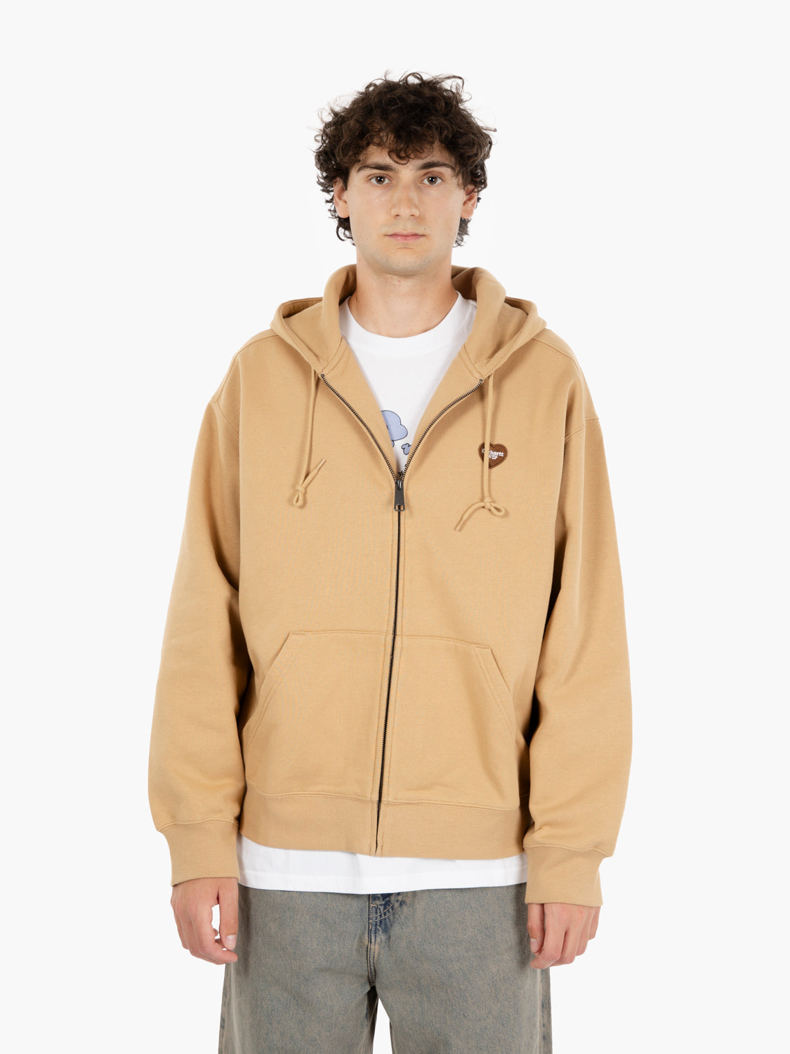 Hooded Heart II sweat jacket dusty brown