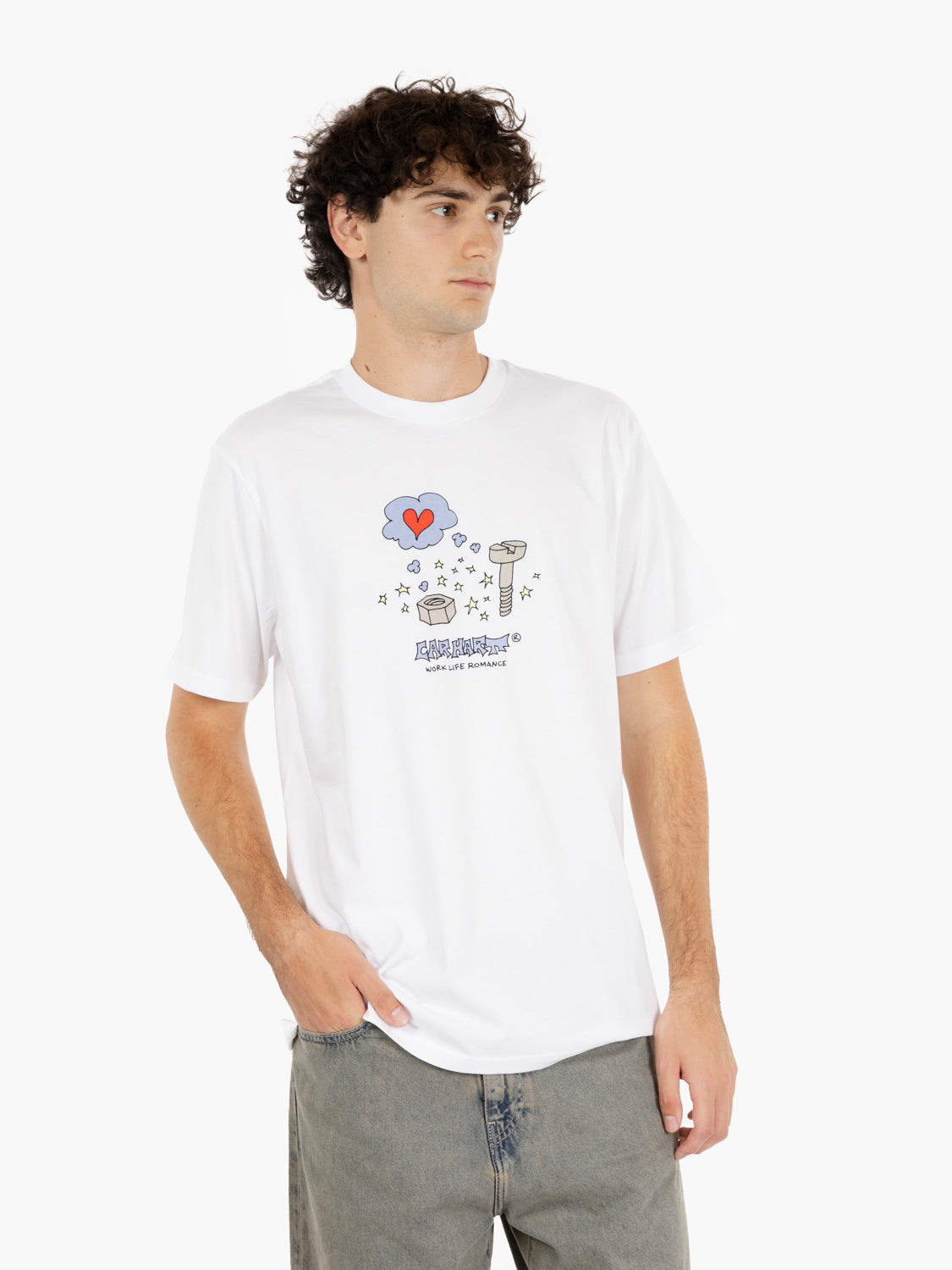 S/S Work life romance t-shirt white