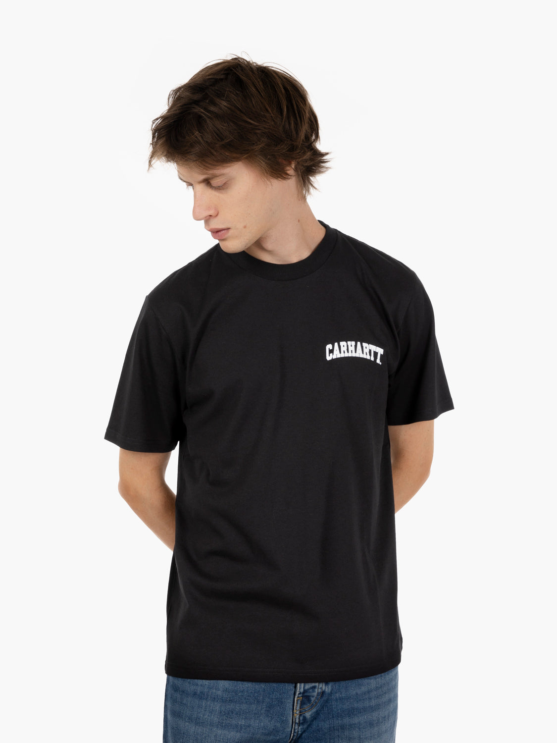 T-shirt S/S University Script black / white