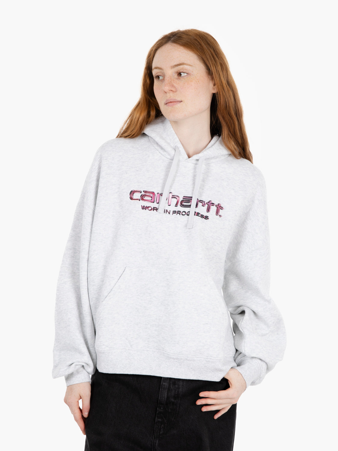 W' Hooded Solar Chrome Sweat Ash Heather