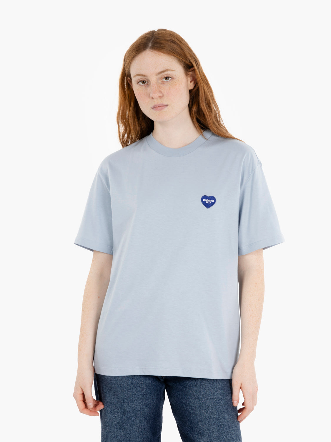 W' S/S Heart II Hartt T-shirt blue fog
