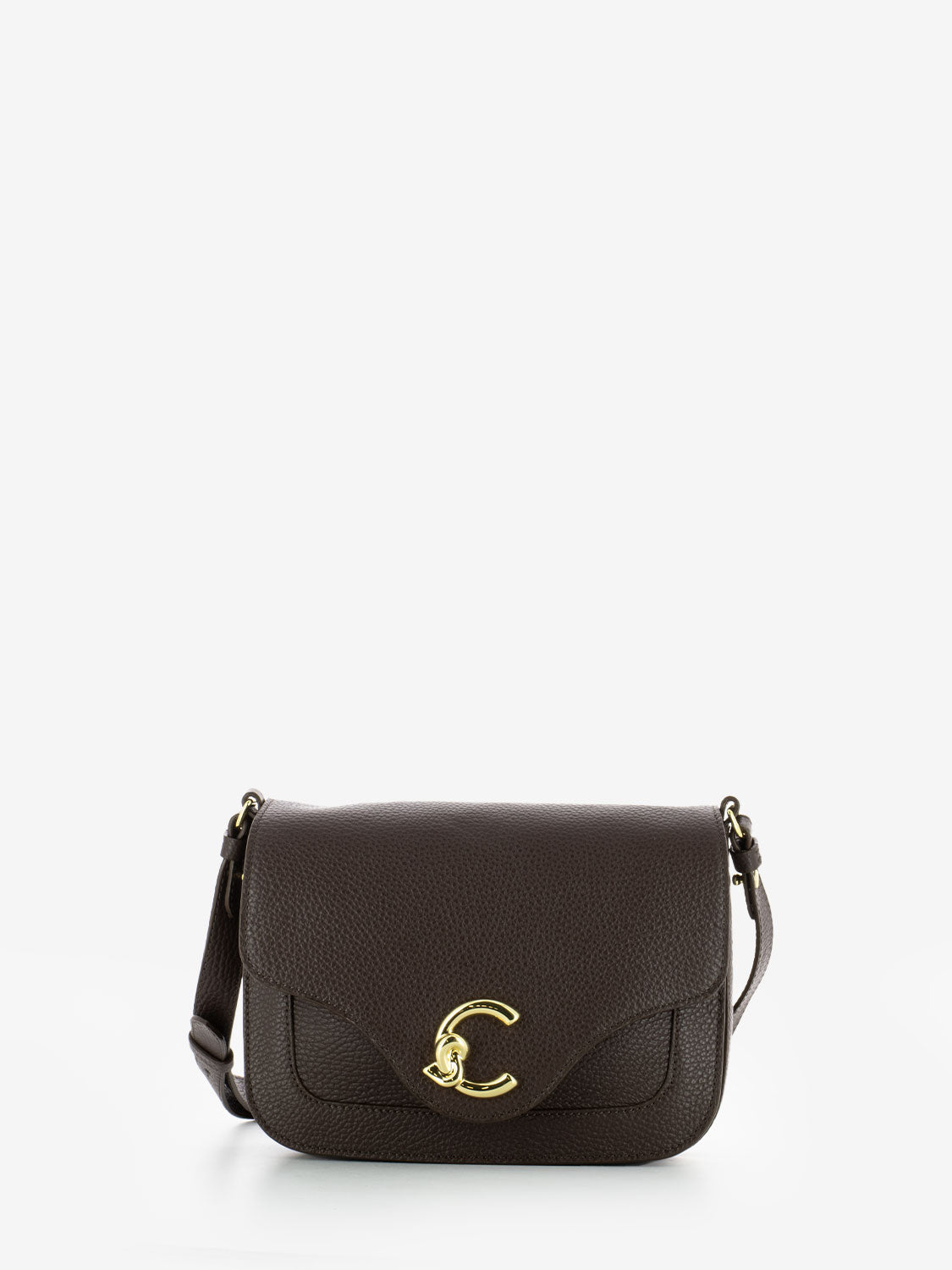 Borsa a tracolla small in pelle brunette