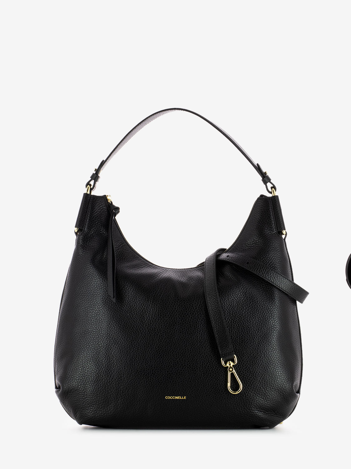 Handbag Rebekka grained leather noir