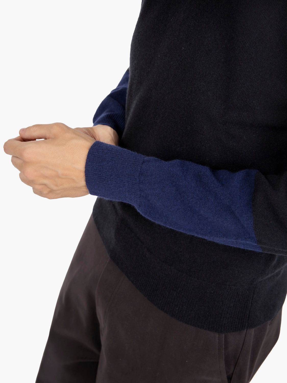 Pullover knit black / navy