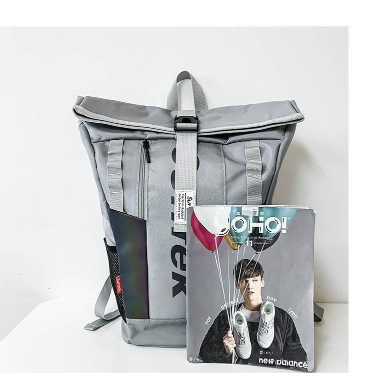 Zaino a ribalta bande catarinfrangenti scuola, università, lavoro, capacità grande