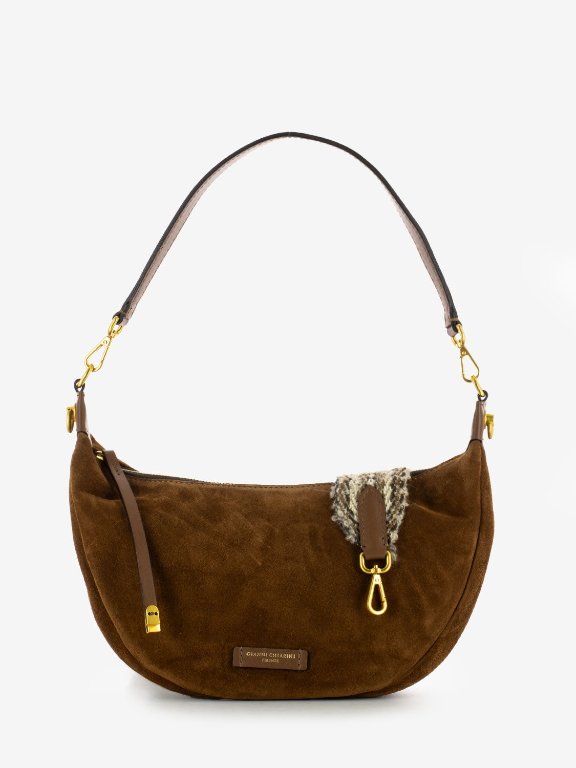 Borsa Aisha in suede cognac