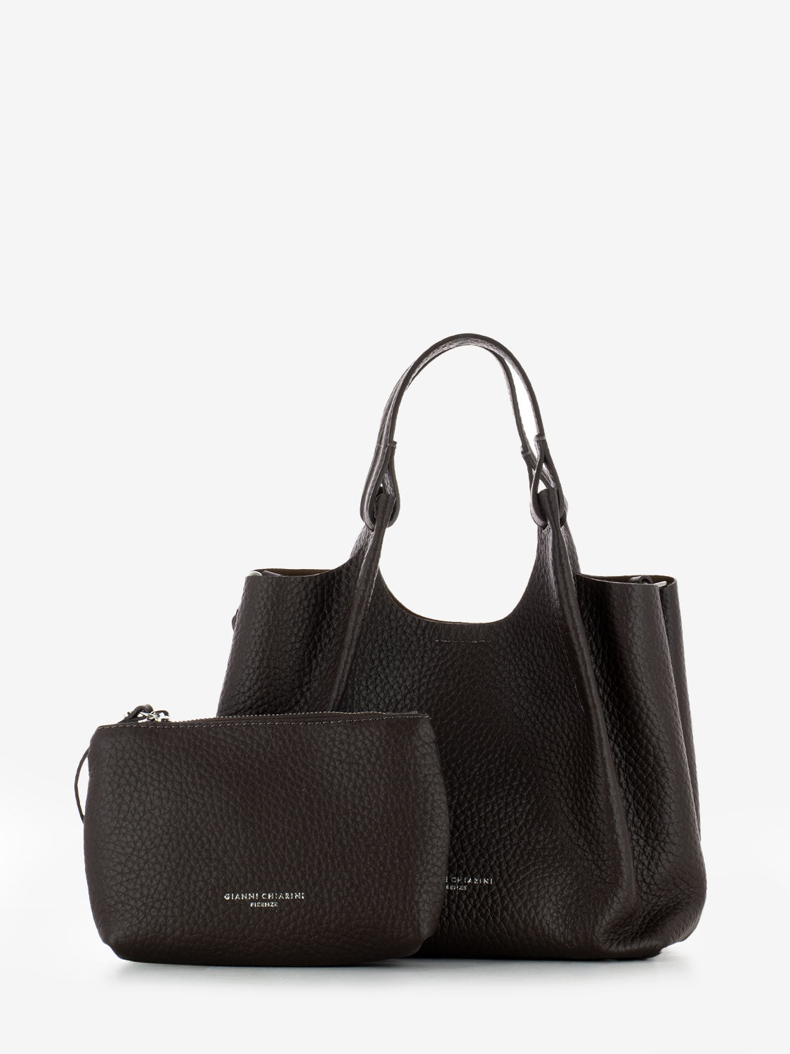 Borsa Dua in pelle espresso / castoro