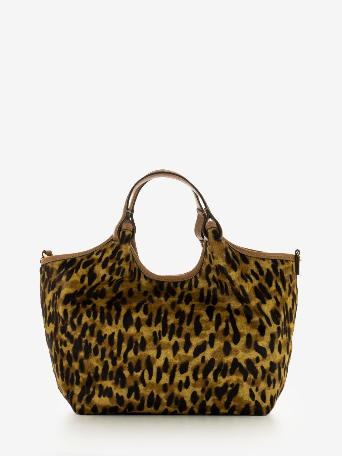 Borsa Dua in pelle lince / cuoio