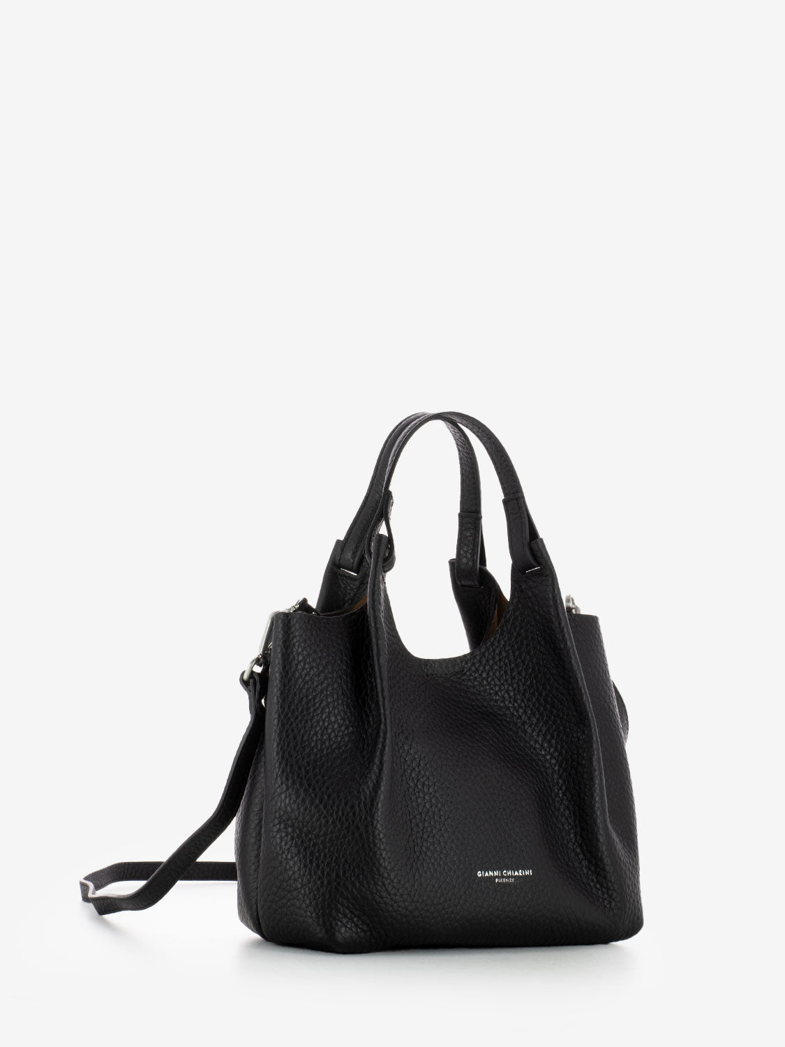 Borsa Dua in pelle nero / castoro