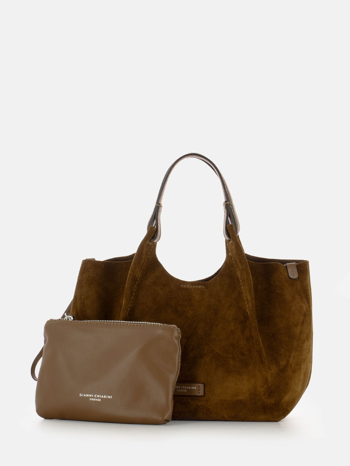 Borsa Dua in suede cognac