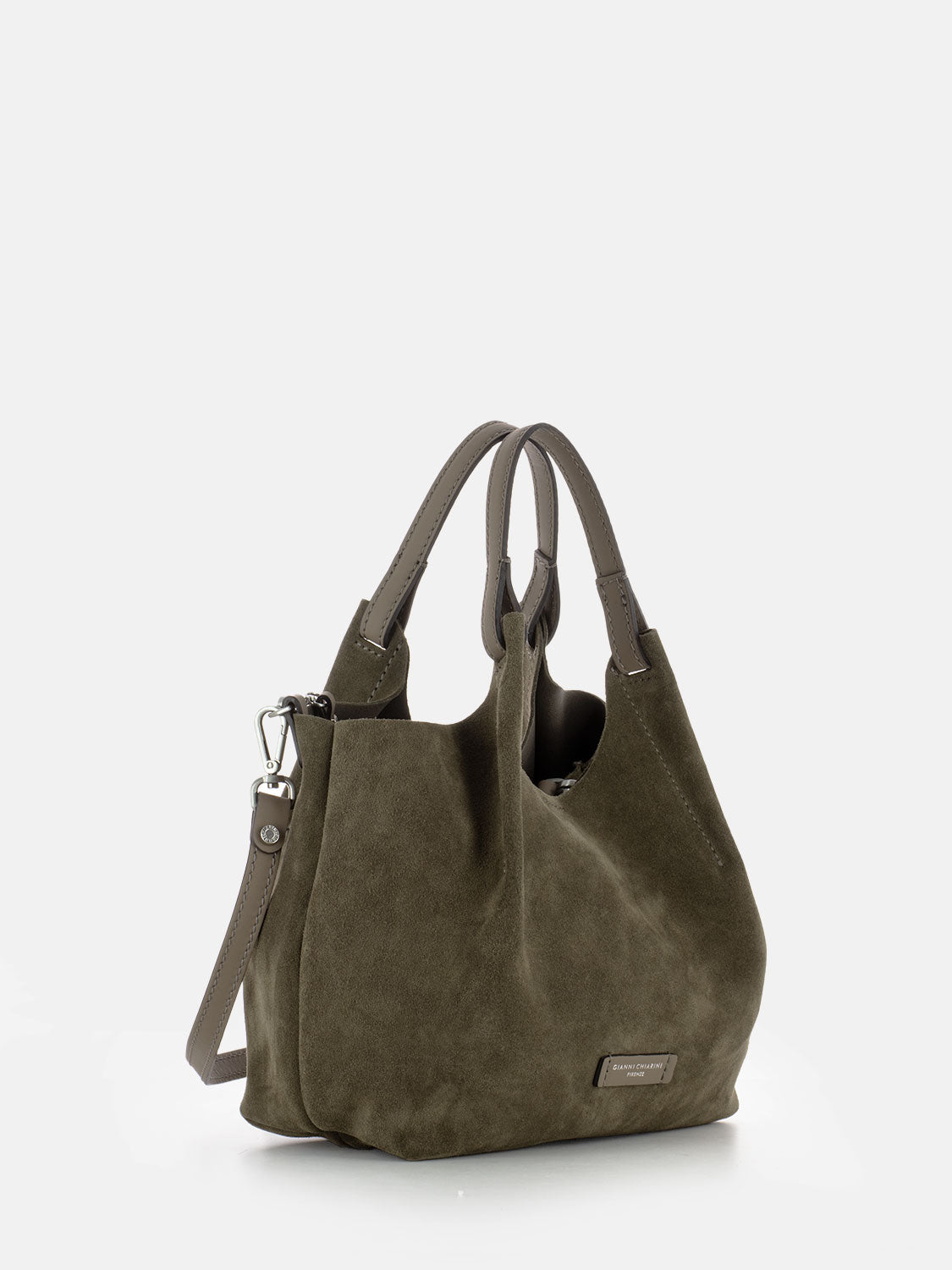 Borsa Dua in suede daino