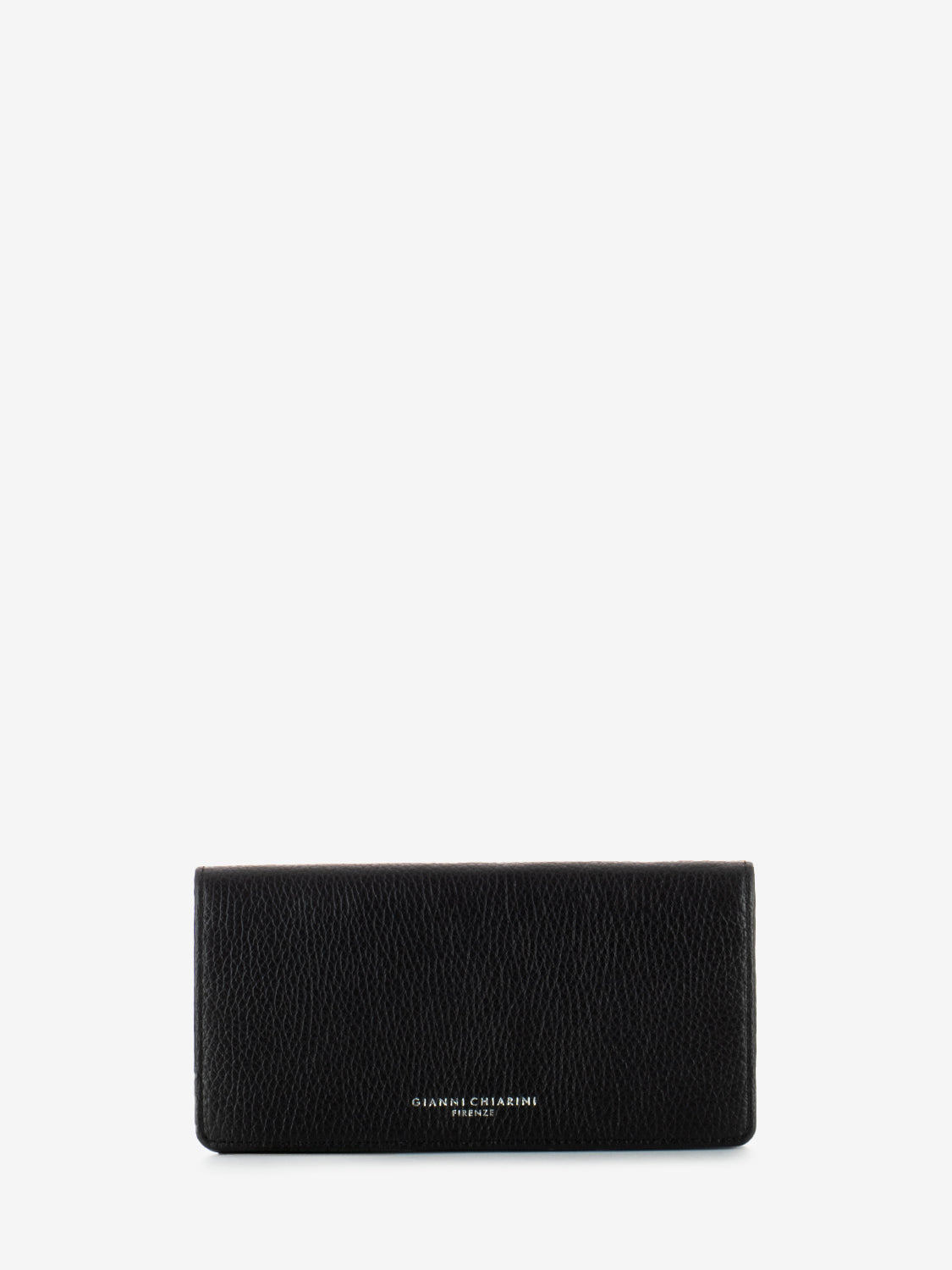 Portafoglio large Grain in pelle nera