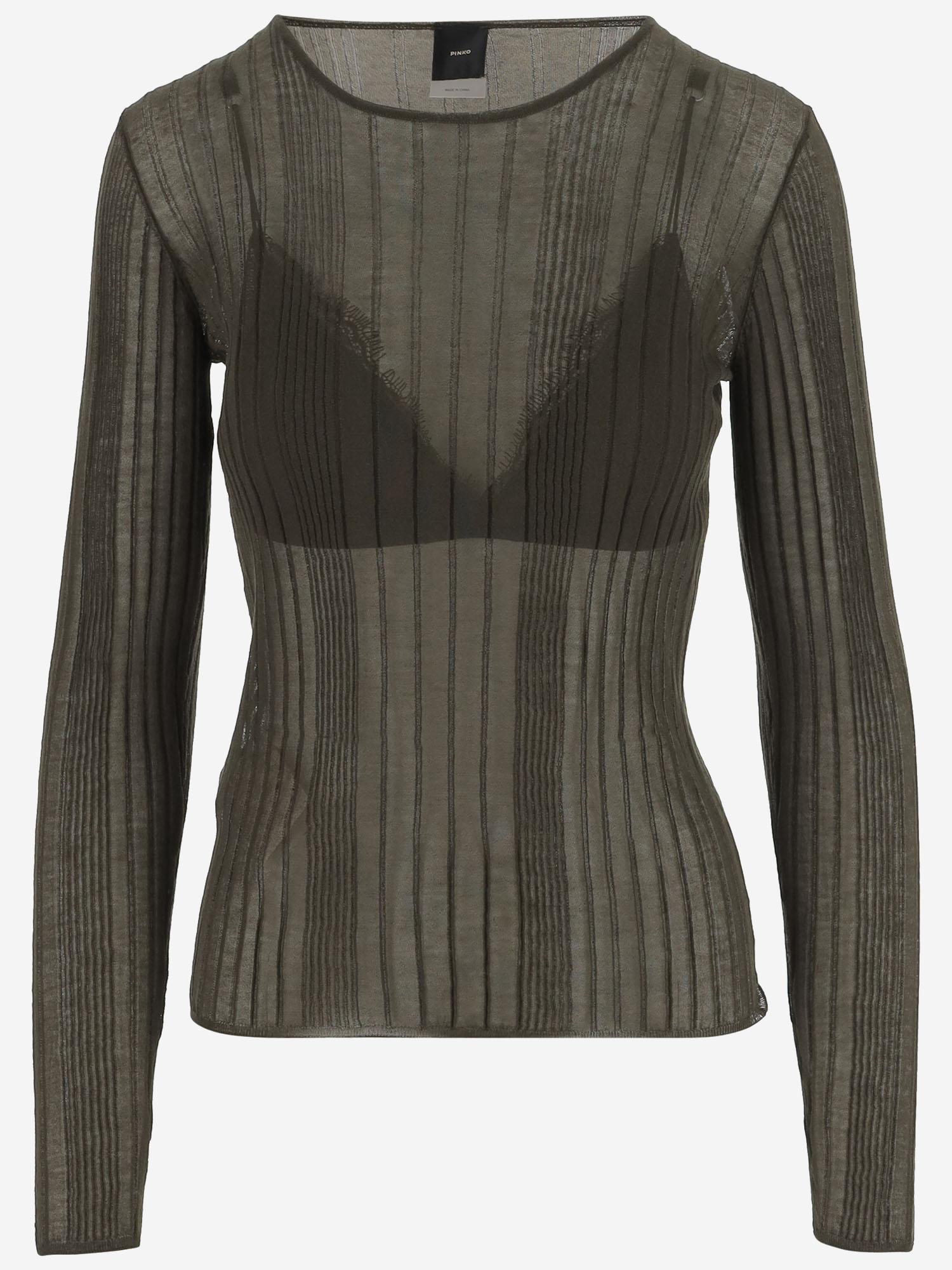 MAGLIA A MANICHE LUNGHE CON BRALETTE