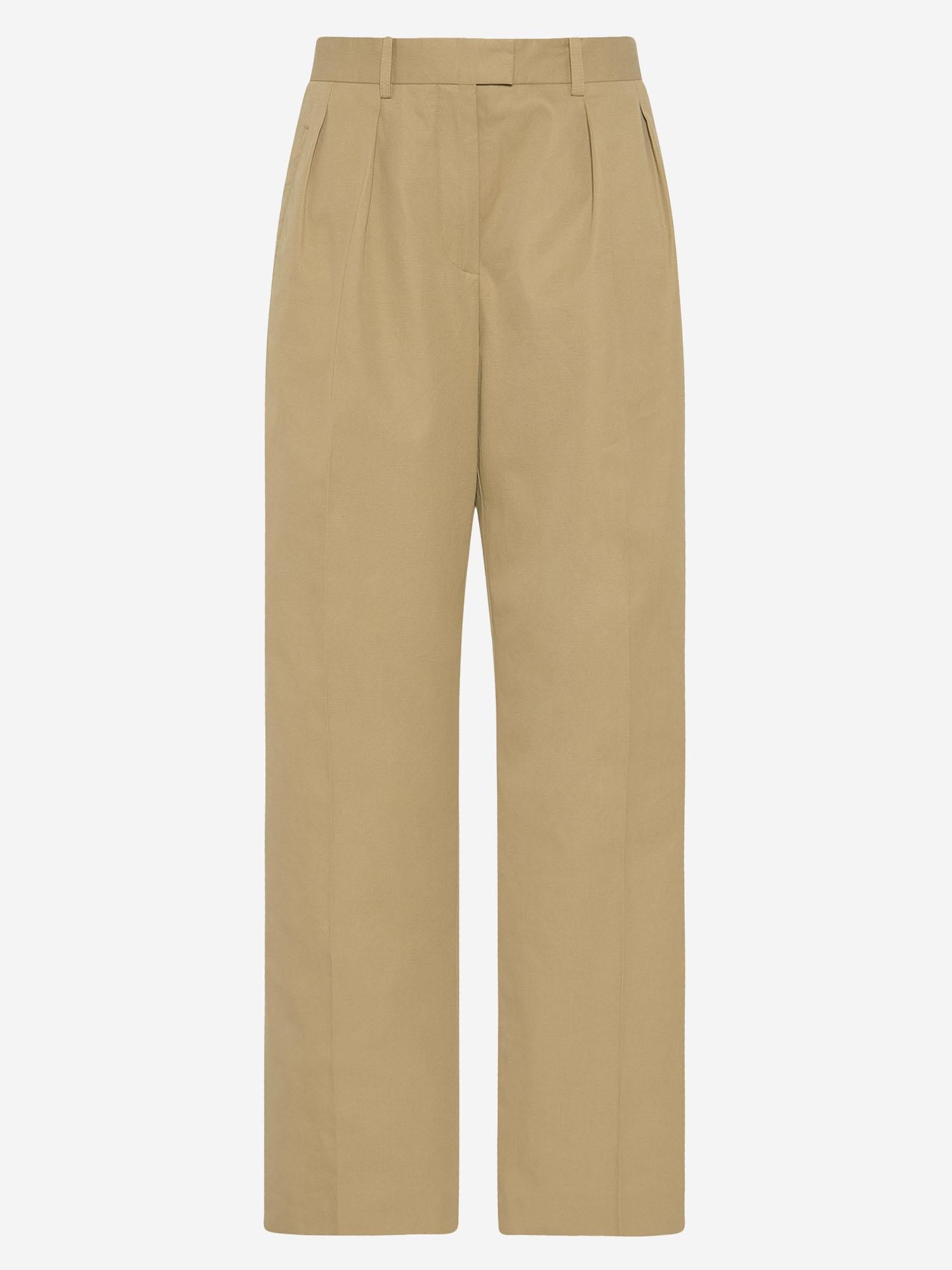 PANTALONI IN COTONE E CASHMERE