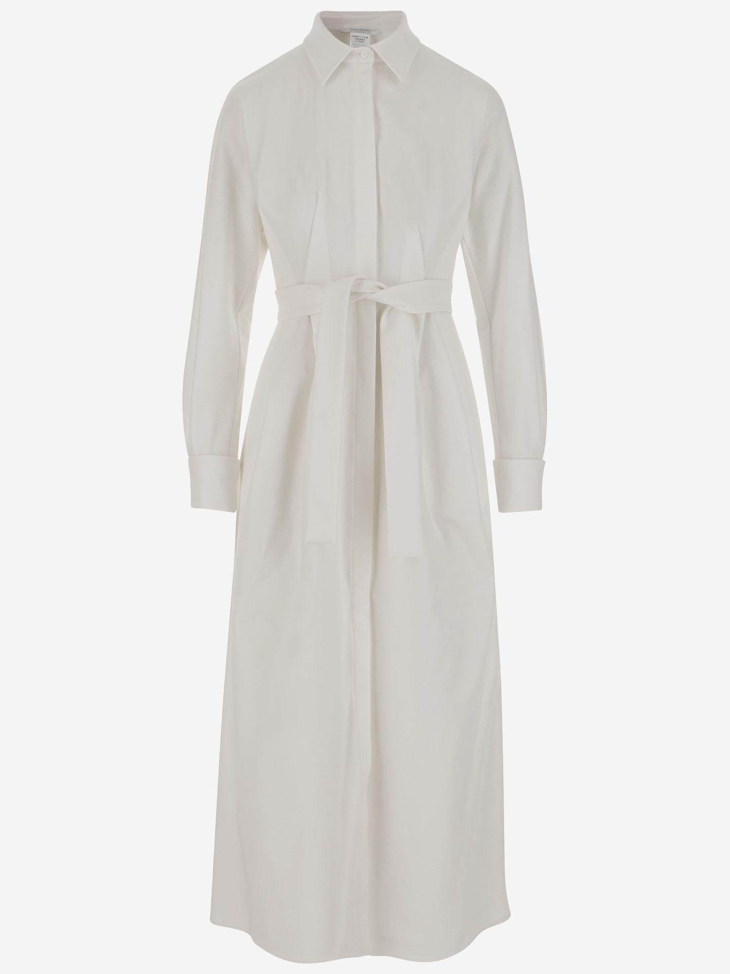 Stretch cotton chemisier dress