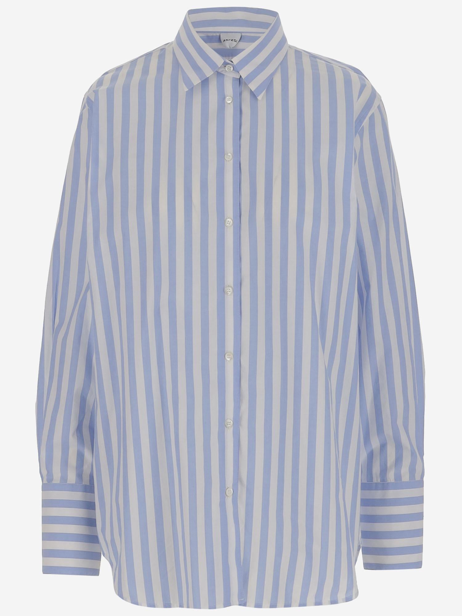 CAMICIA IN COTONE CON MOTIVO A RIGHE