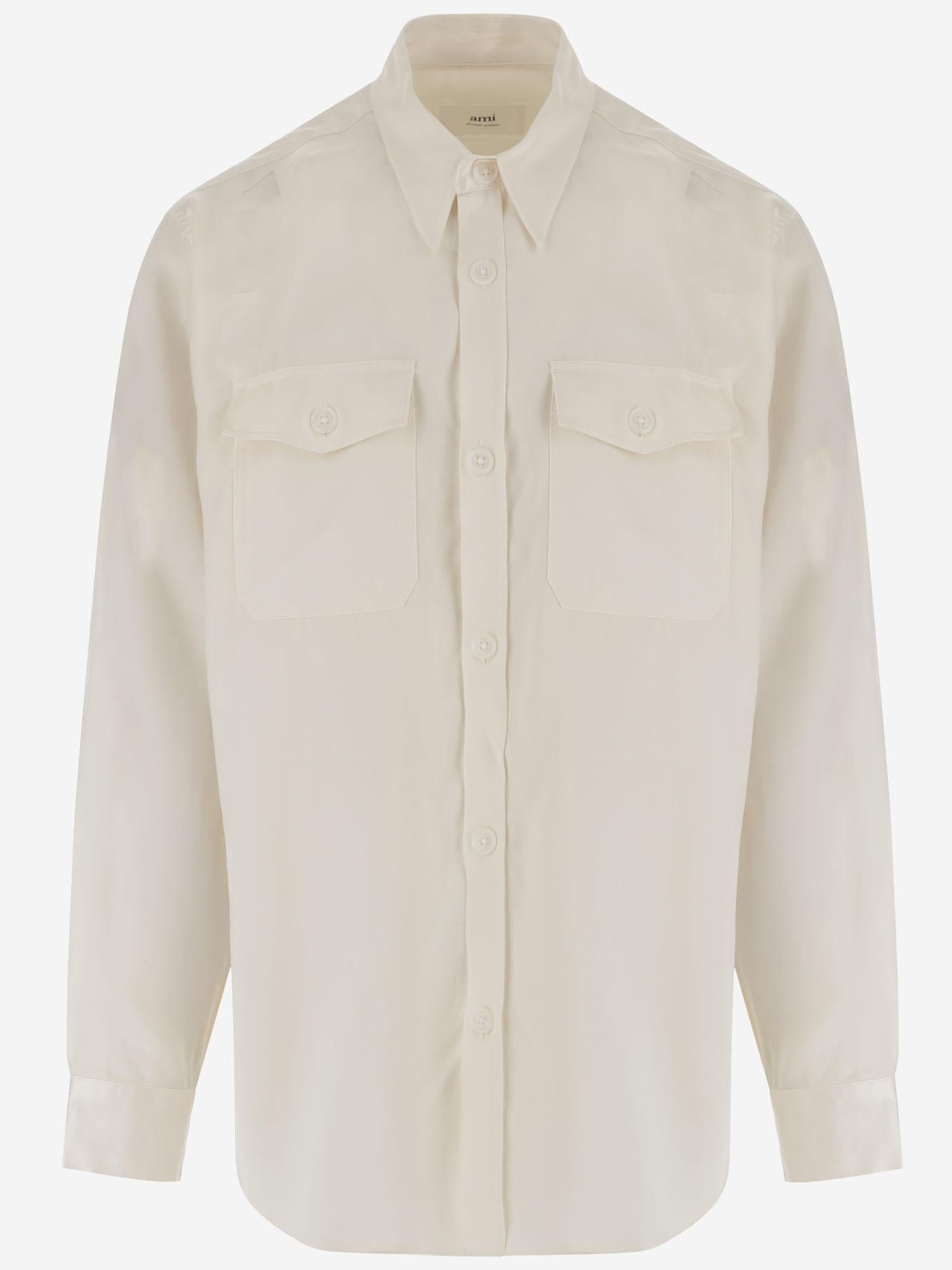 CAMICIA IN MISTO LANA E VISCOSA