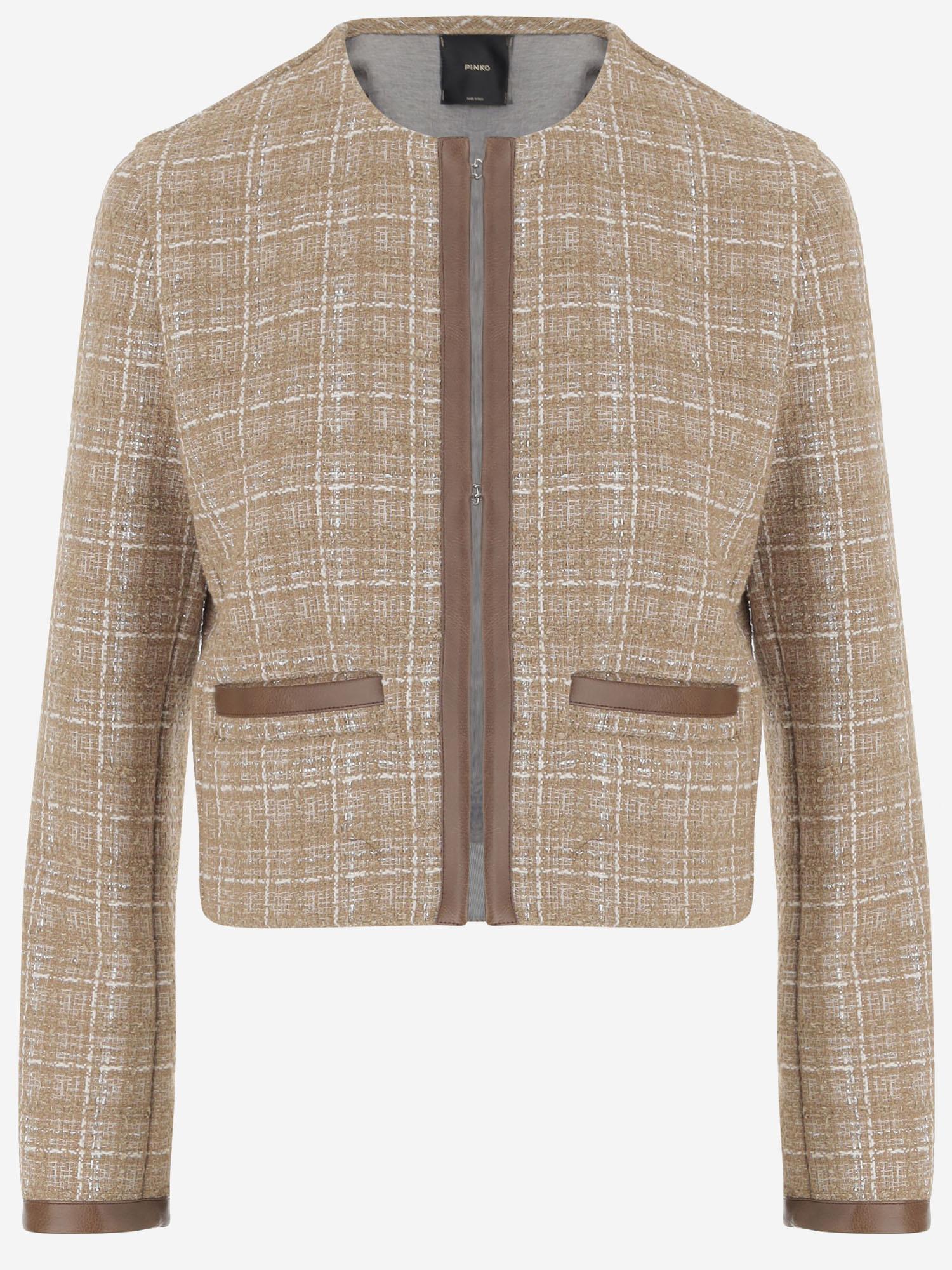 GIACCA IN MISTO COTONE CON MOTIVO CHECK