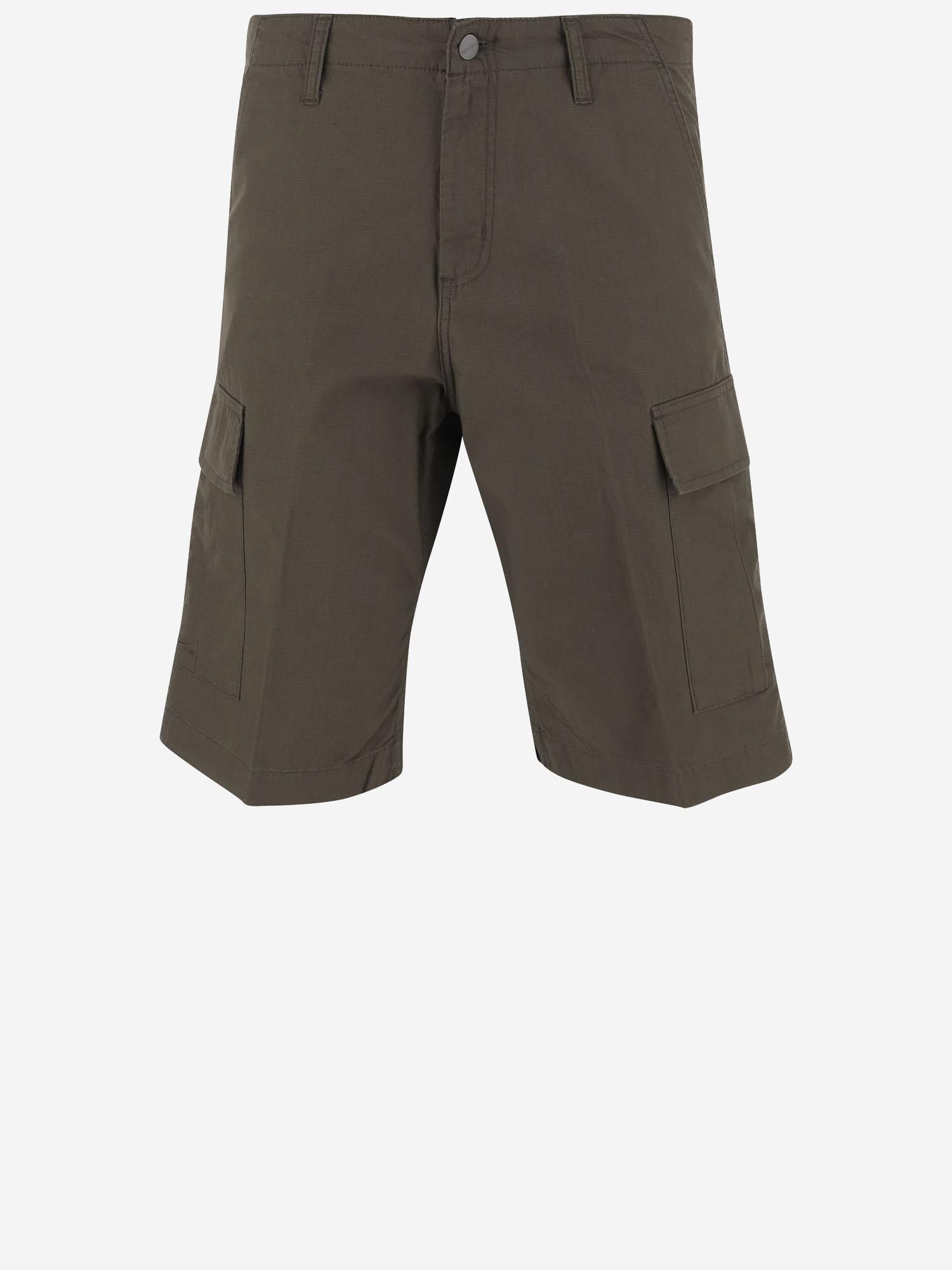 PANTALONI CORTI CARGO IN COTONE