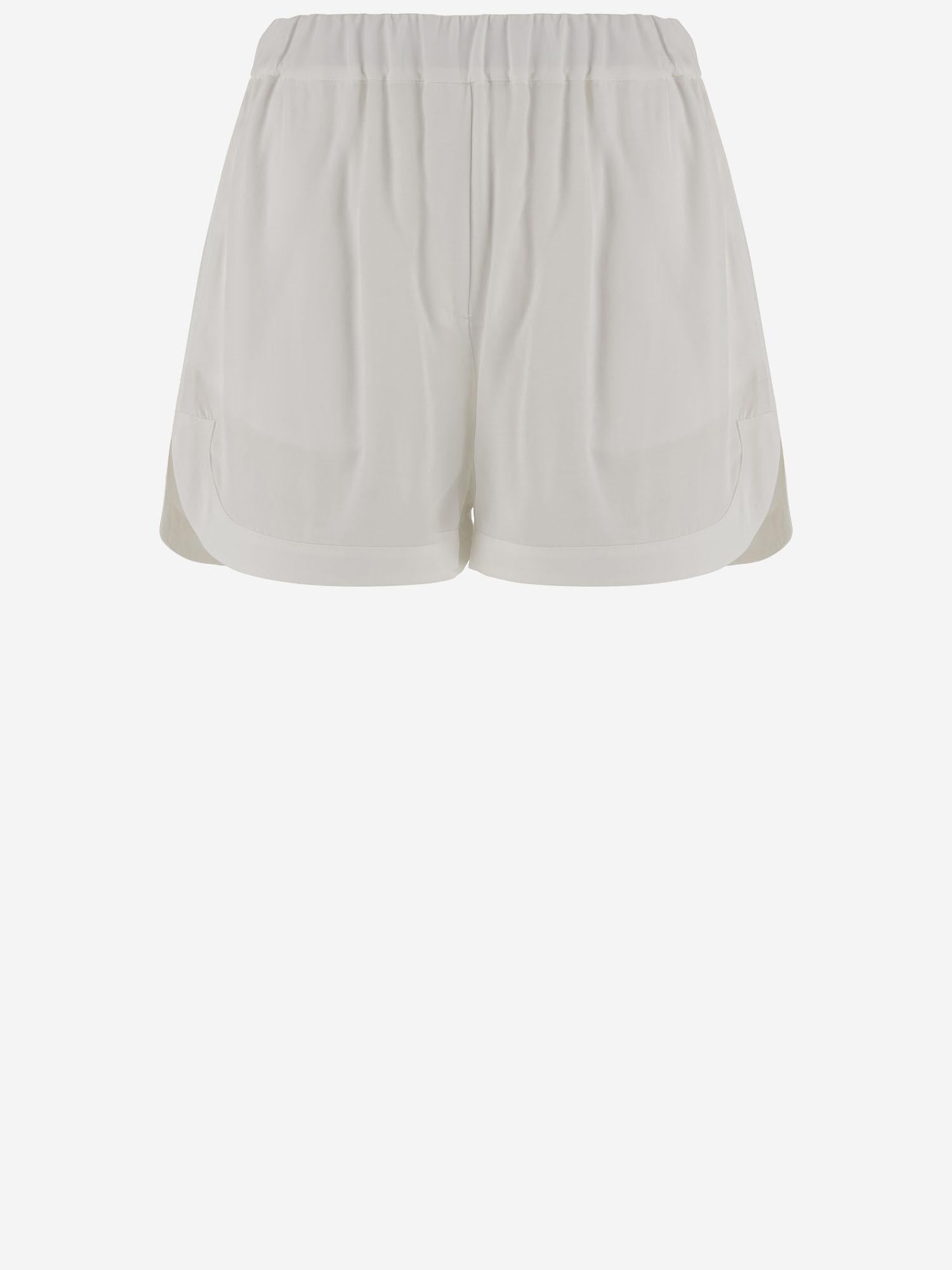 PANTALONI CORTI IN LINO E VISCOSA