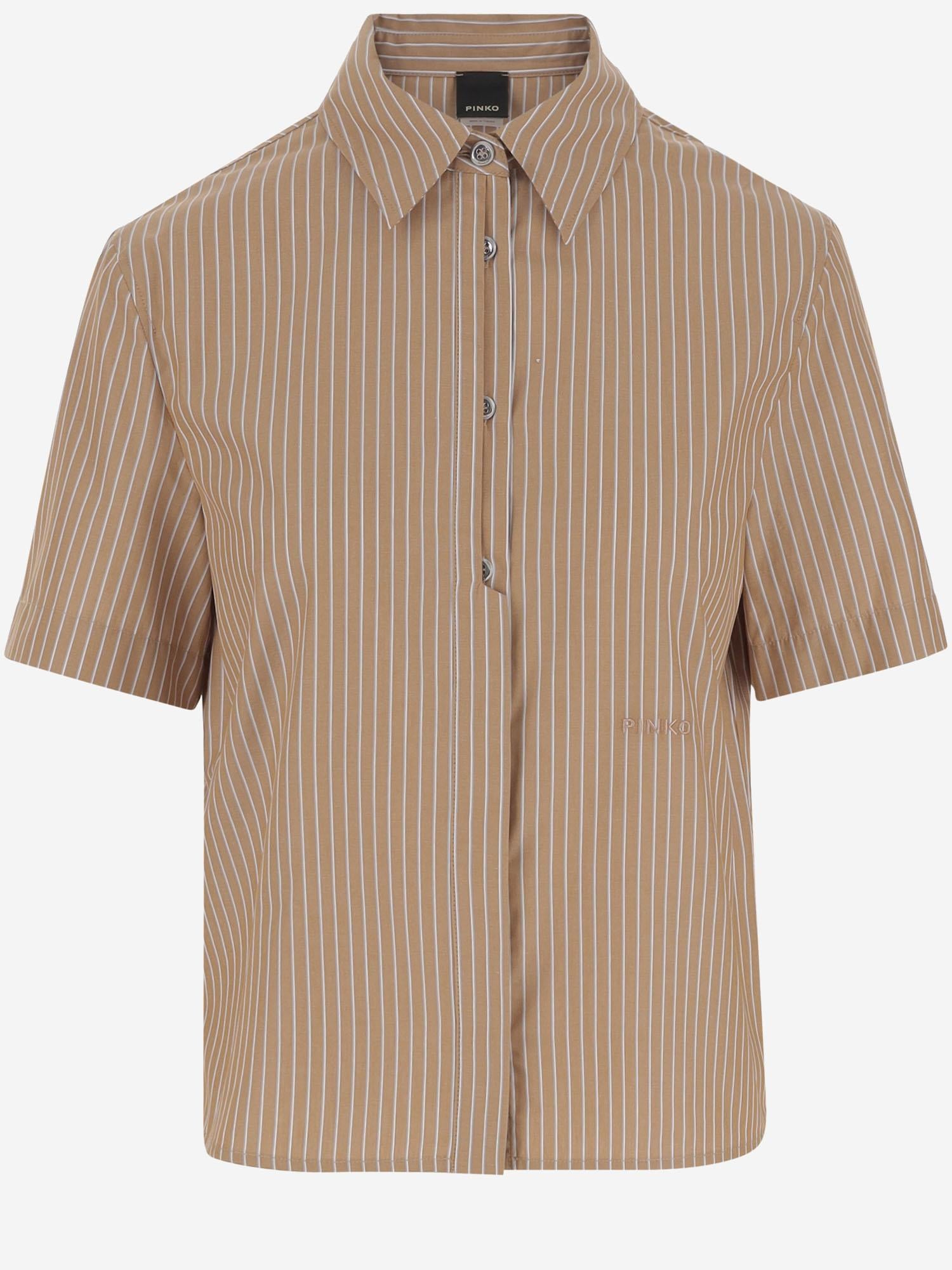 CAMICIA IN COTONE CON MOTIVO A RIGHE