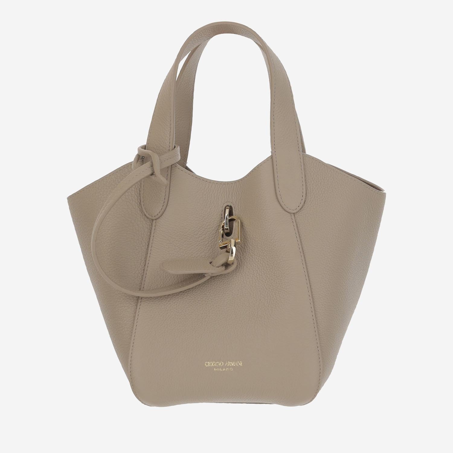 BORSA TOTE IN PELLE CON LOGO