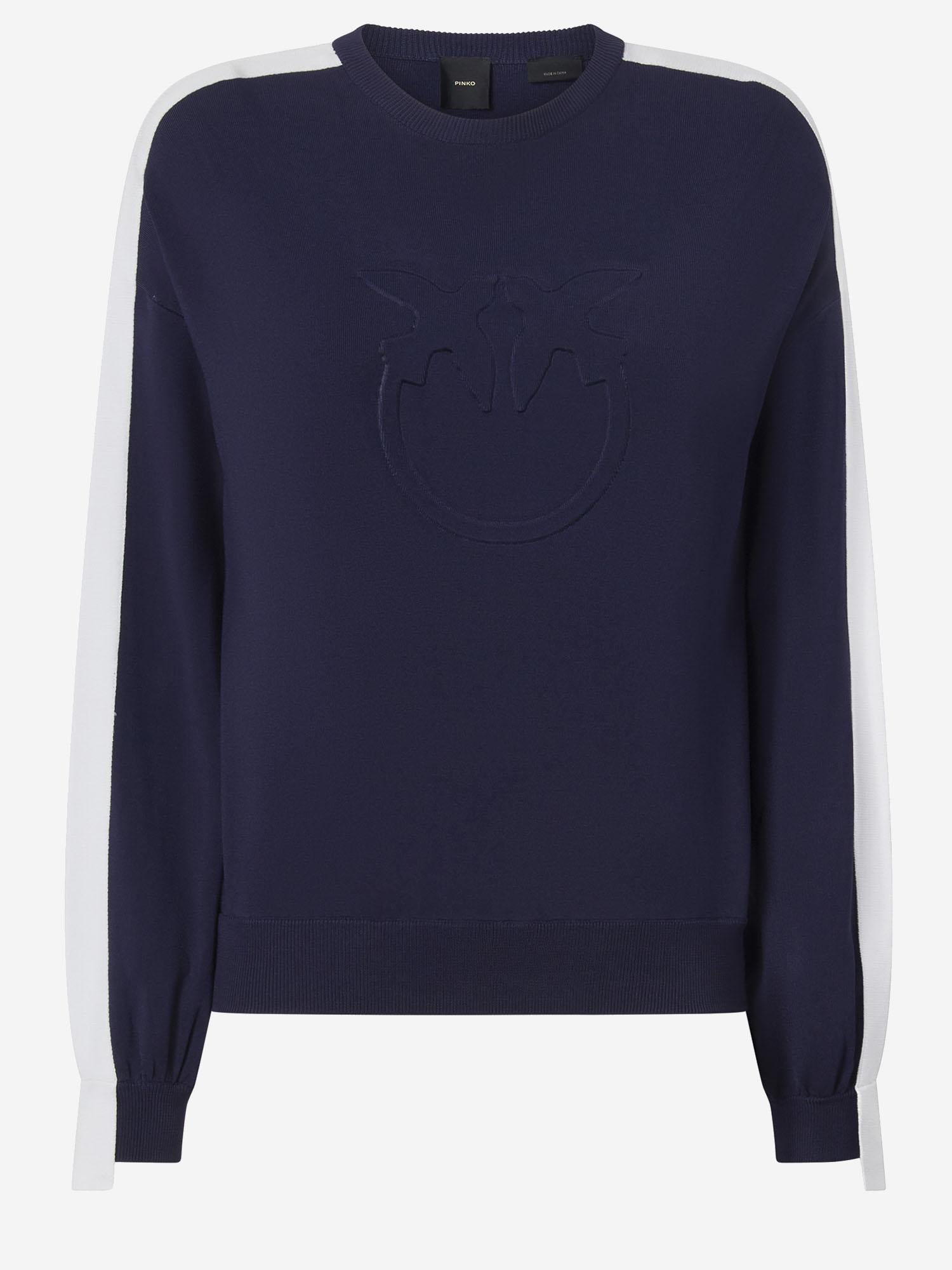 MAGLIONE IN MISTO VISCOSA CON LOGO