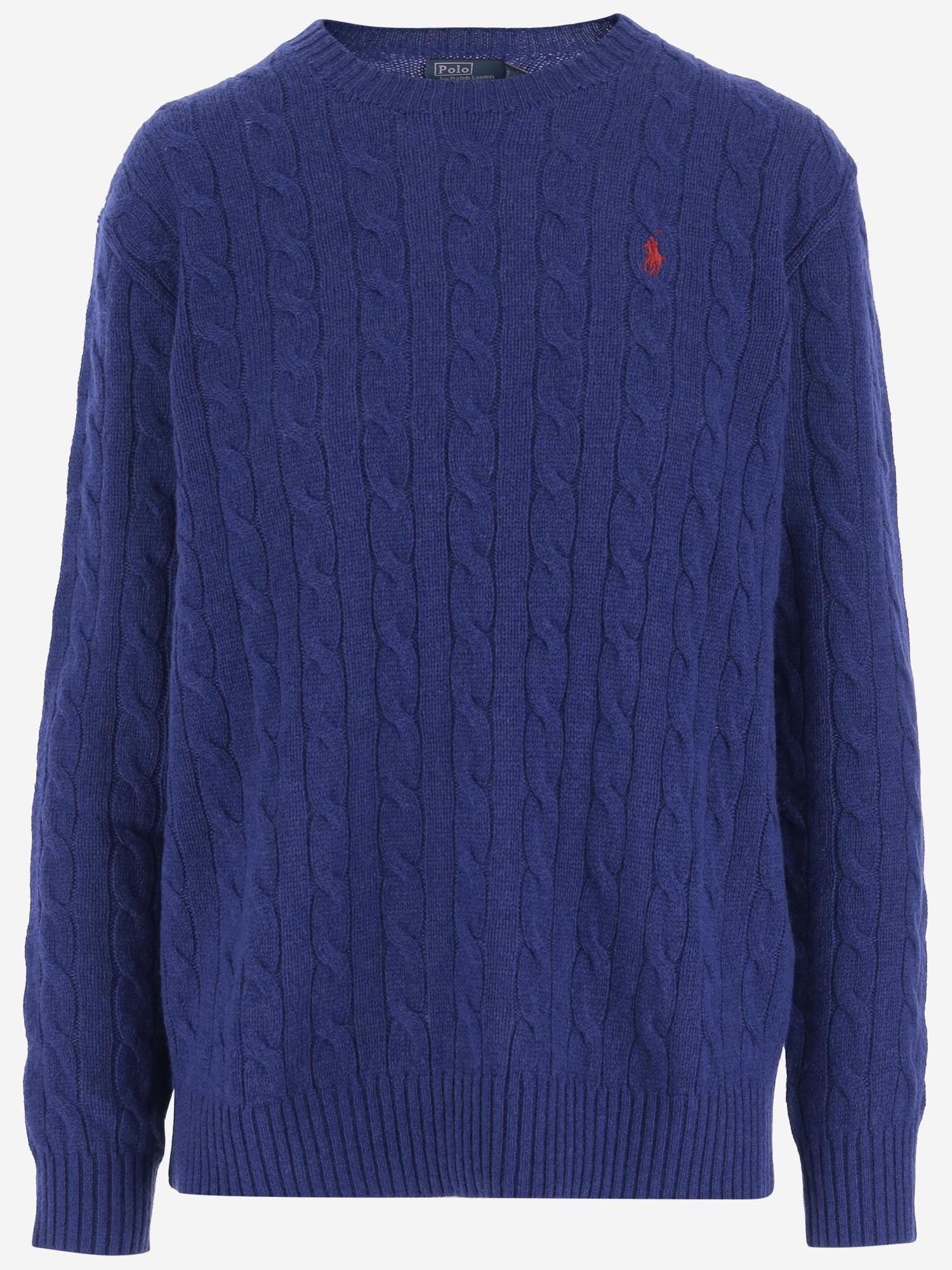 Maglione in lana e cashmere con logo