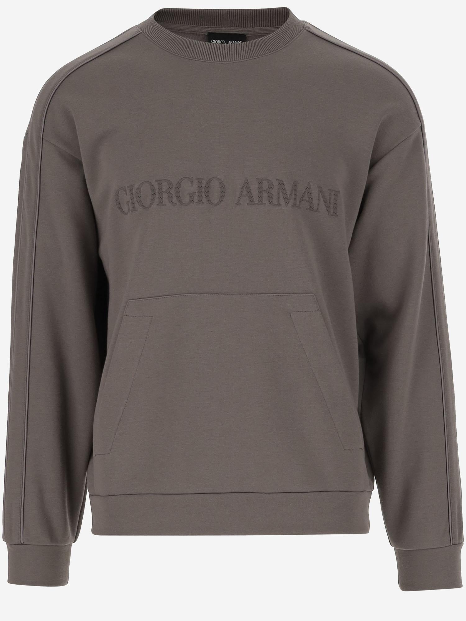 FELPA IN COTONE E CASHMERE CON LOGO