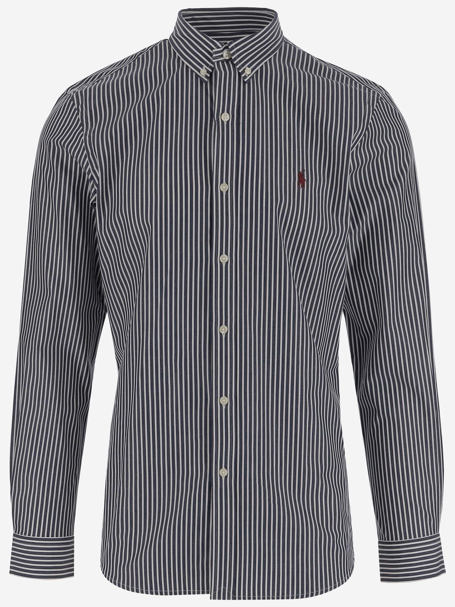 CAMICIA IN COTONE STRETCH CON LOGO