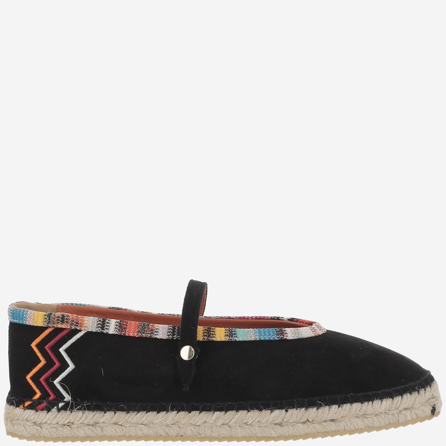 Espadrilles in misto visocsa con motivo zigzag