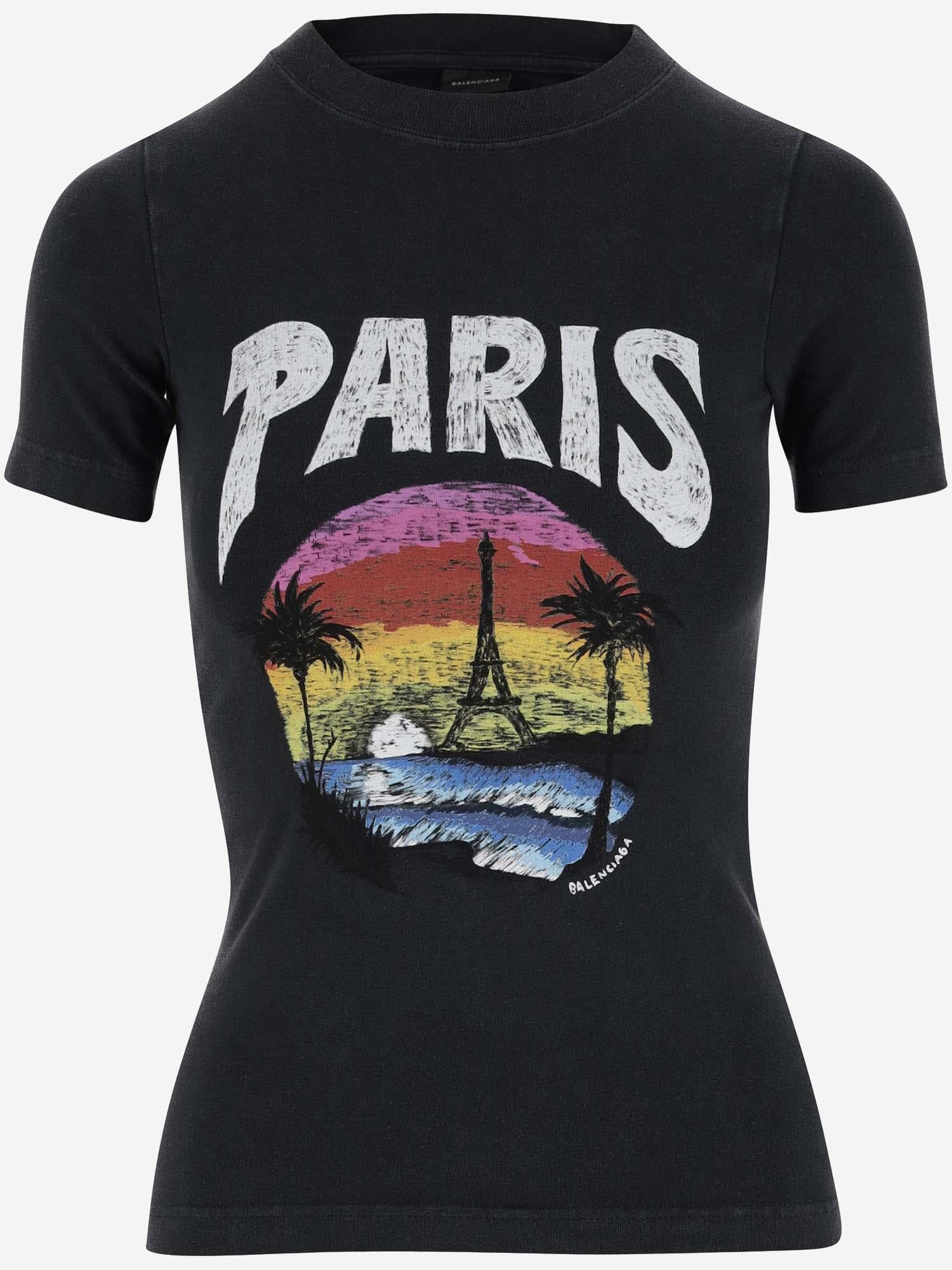 T-SHIRT IN COTONE STRETCH CON STAMPA GRAFICA